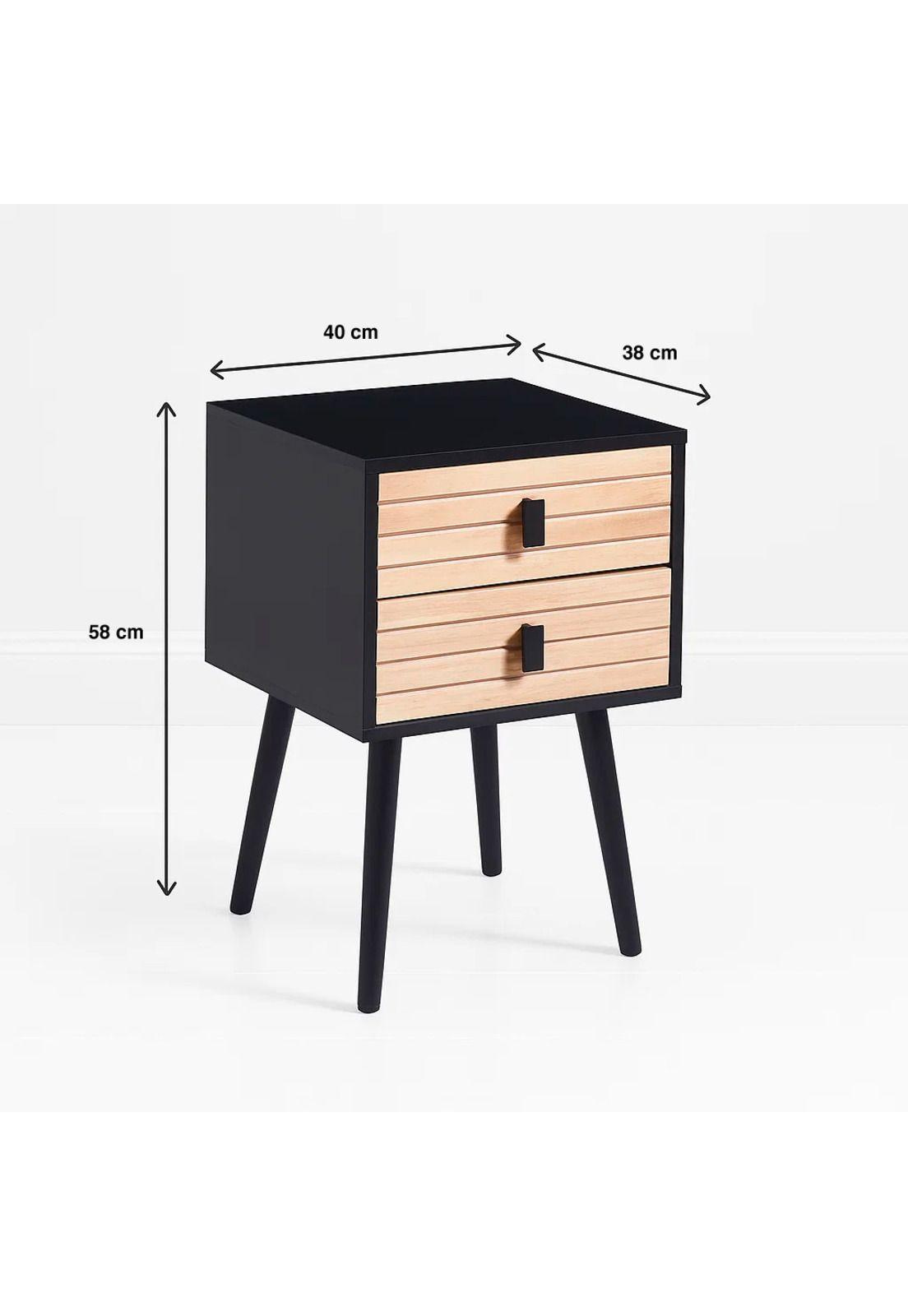 Pack de 2 Veladores Amber 40x38x58 Black-3