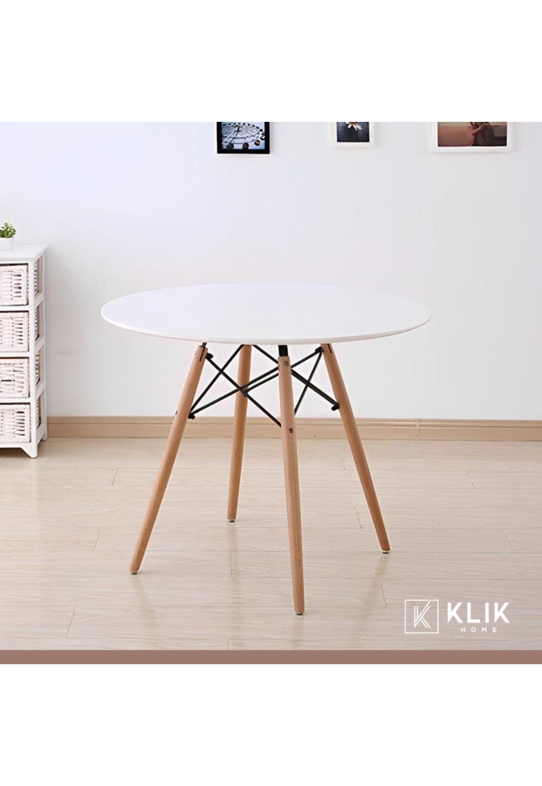 Comedor Mesa Redonda blanca 100cm + 4 sillas Windsor blanca-7