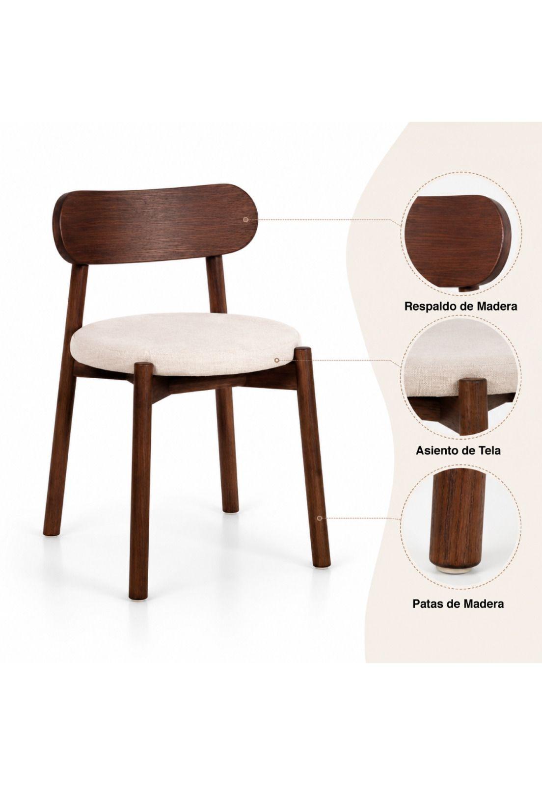 Silla de comedor Bauen 44X45x77-4