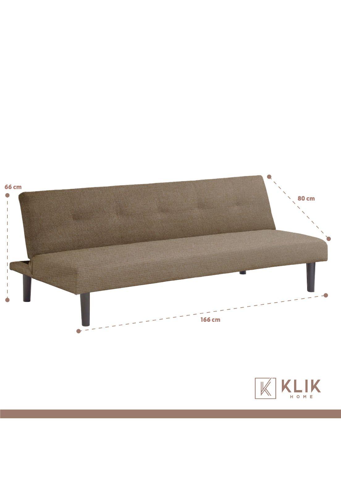 Futón Sofá Cama 2 cuerpos Sofía - Lino Beige-2