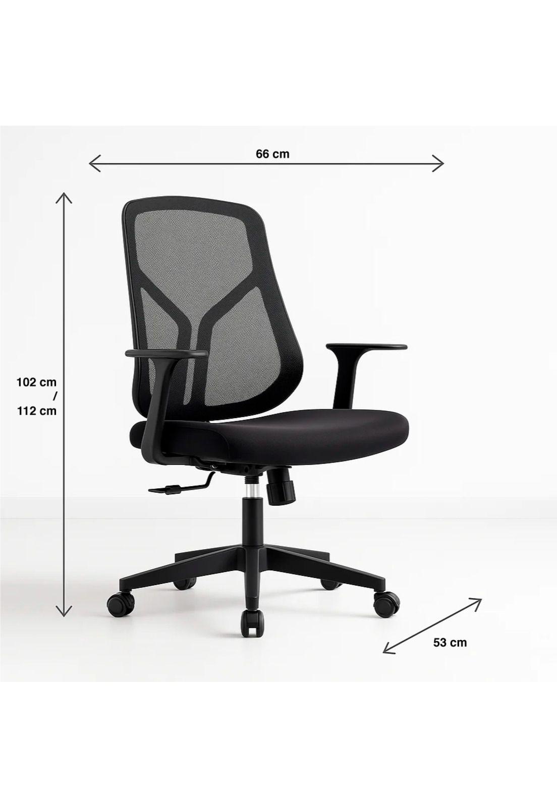 Silla de Oficina Ergonómica Nova Mesh - Negra-3
