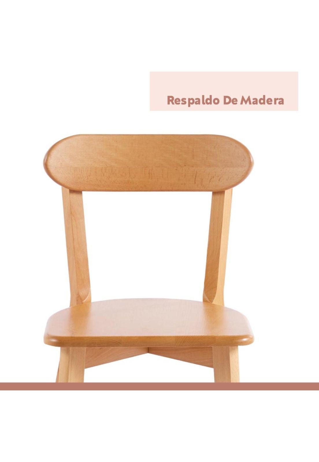 Comedor de Vidrio Cross 140x90cm + 6 Sillas Fresno de Madera-6