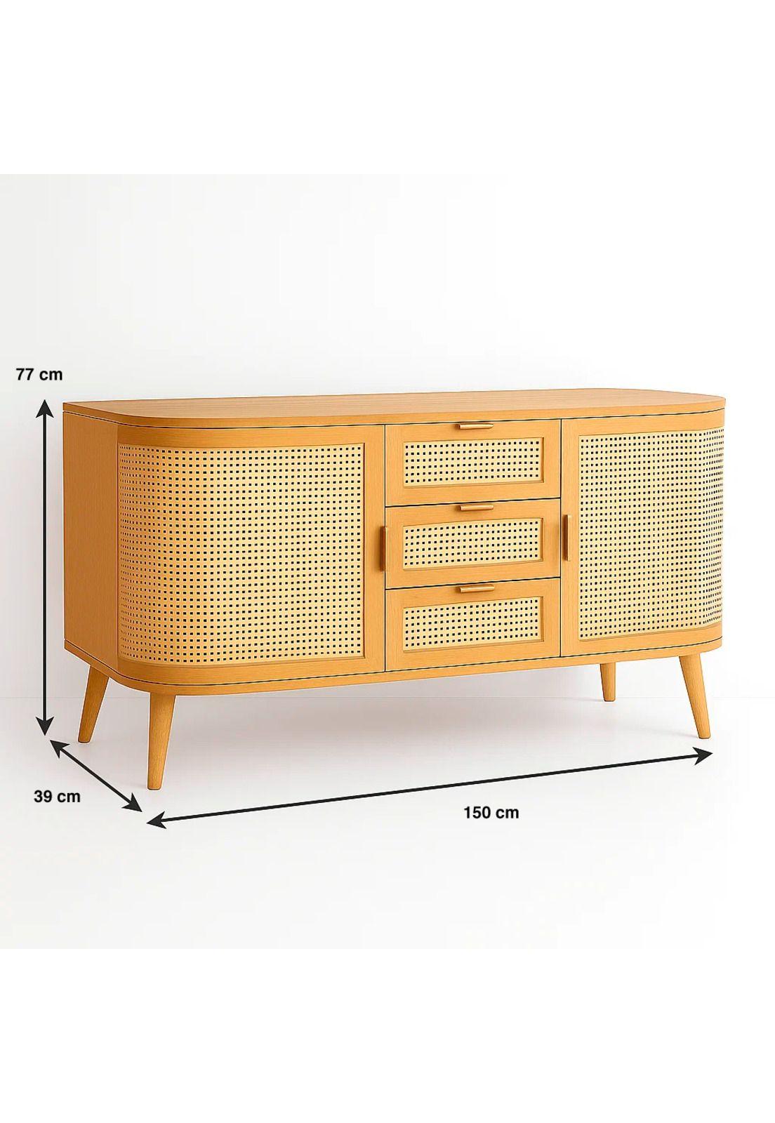 Rack de TV Siena Rattan - Natural-3