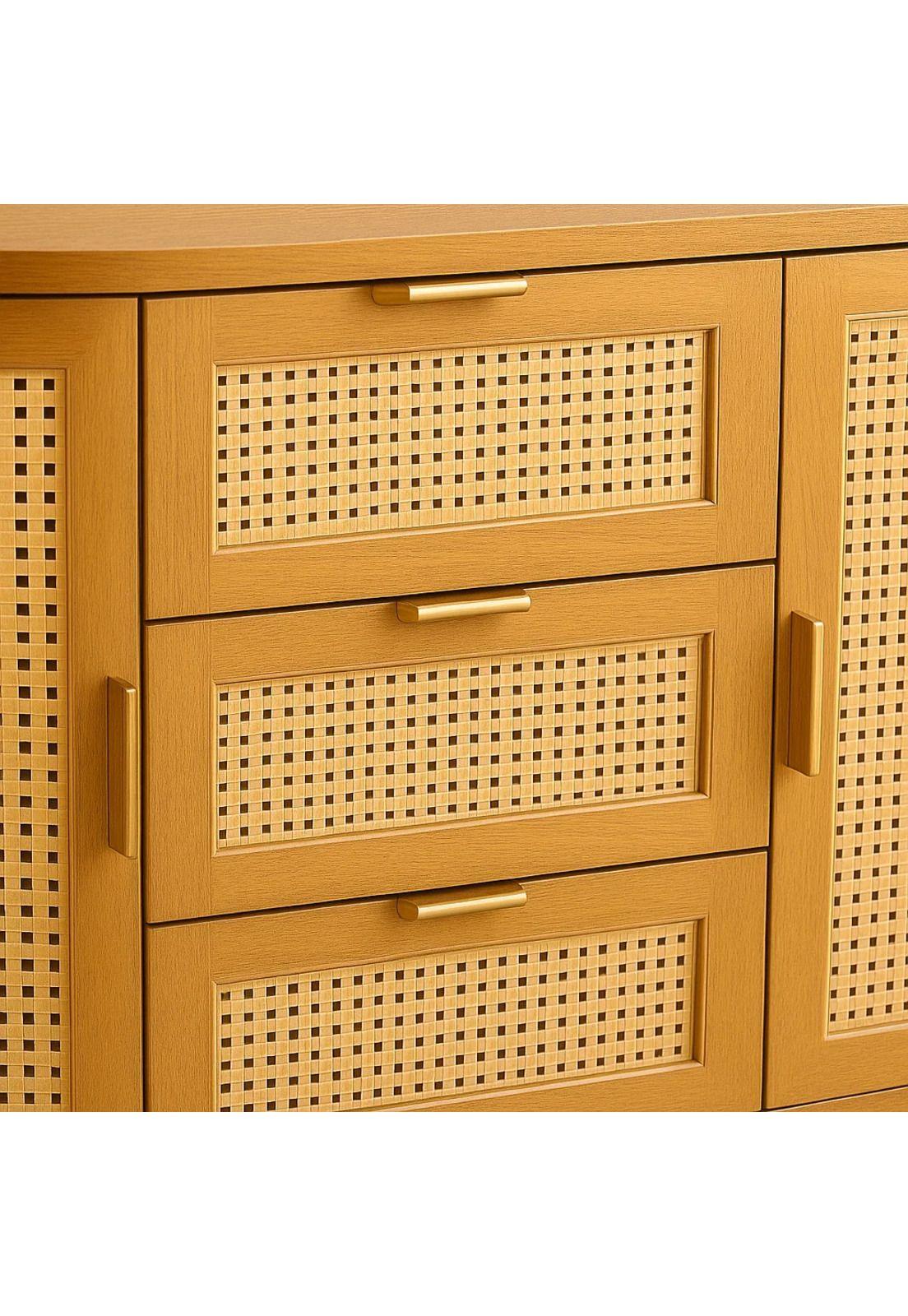 Rack de TV Siena Rattan - Natural-5