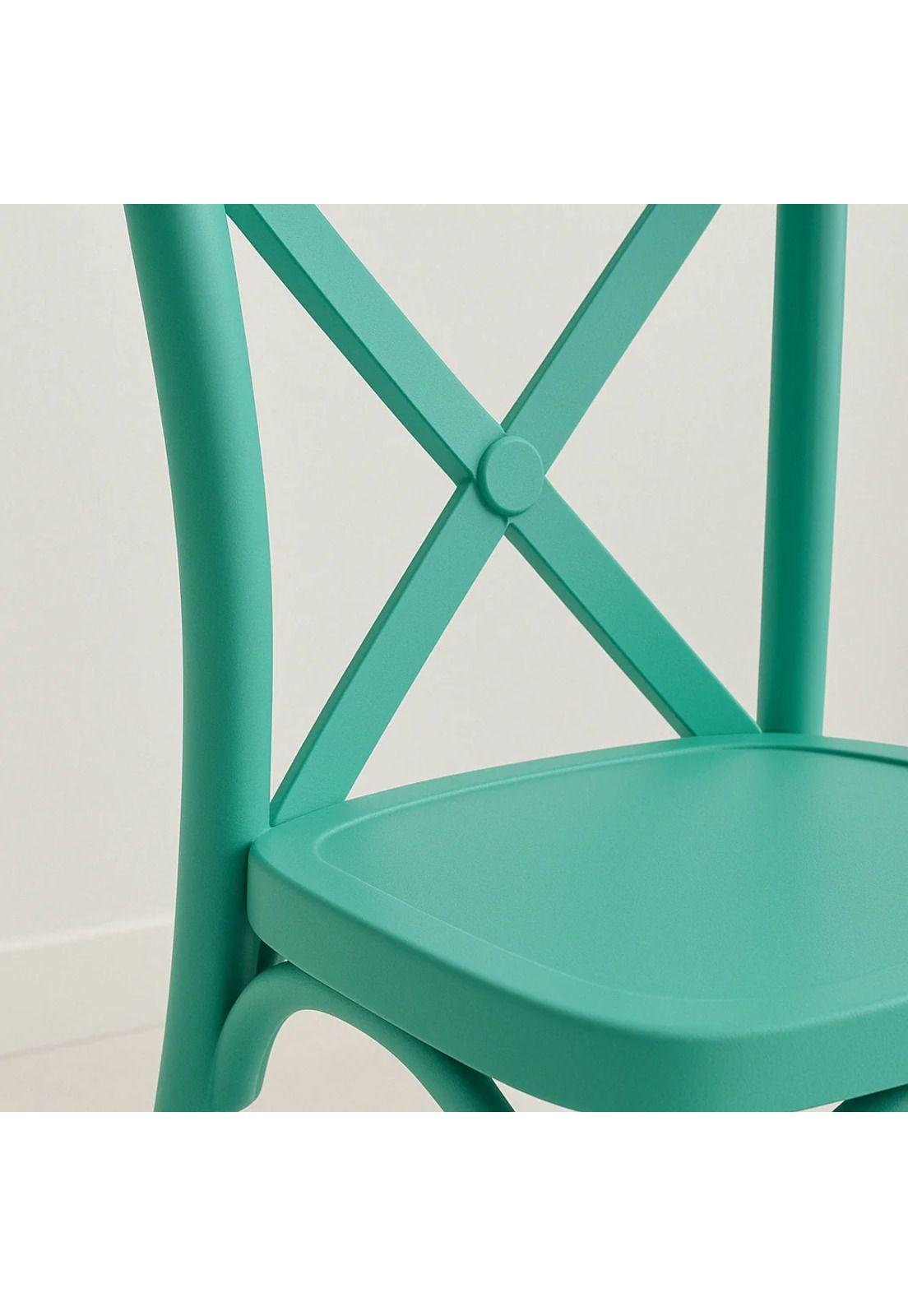 Pack 4 Sillas de Terraza o Comedor Crossback Danubio - Menta-5
