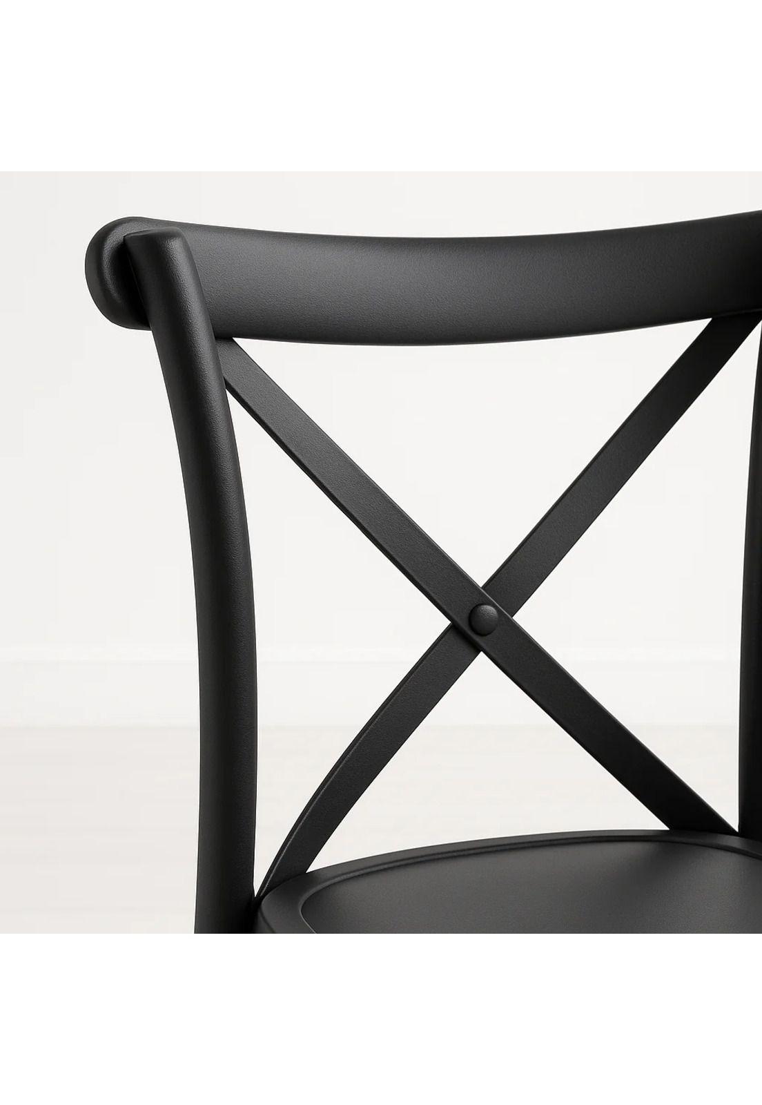 Pack 4 Sillas de Terraza o Comedor Crossback Danubio - Negra-5
