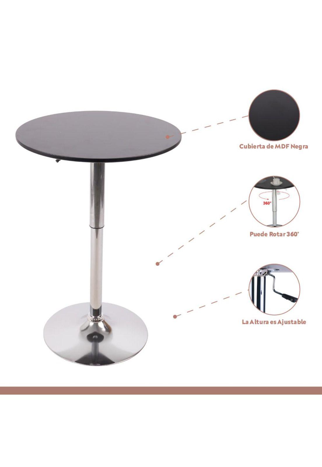 Mesa de centro alta ajustable - Negra-2