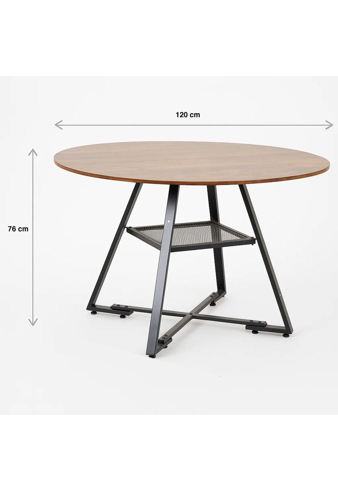 Mesa de Comedor Redonda Estilo Industrial Törn-3