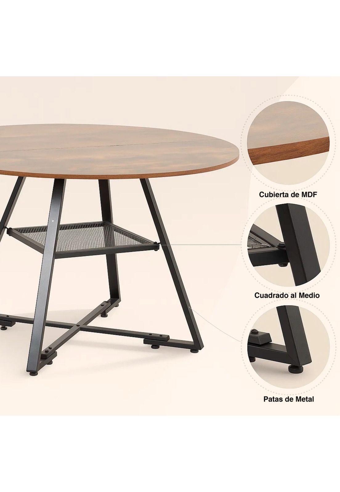 Mesa de Comedor Redonda Estilo Industrial Törn-4
