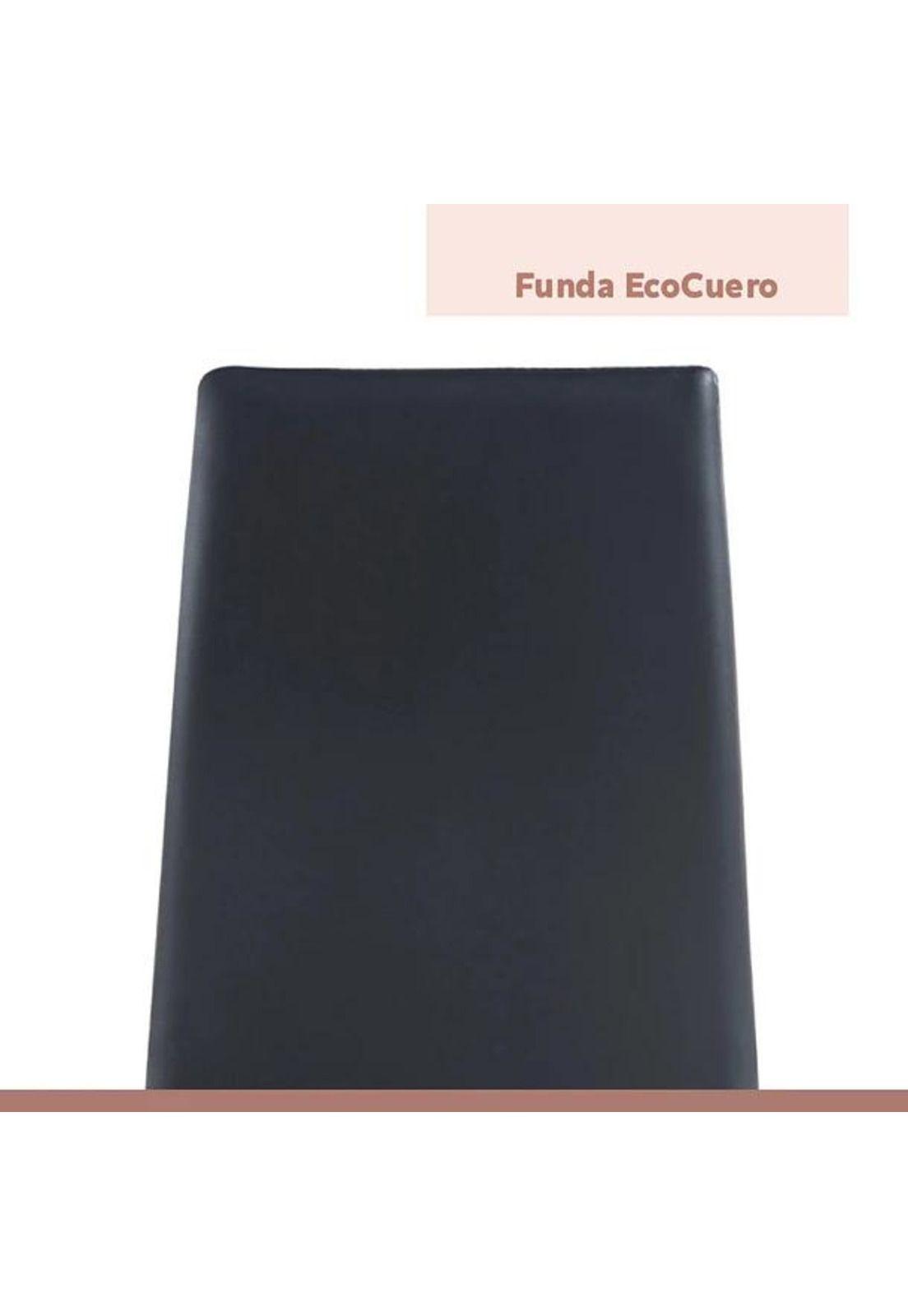 Comedor Mesa Eames 80cm redonda vidrio + 4 Sillas Dining Liana Acolchadas - Negras-6