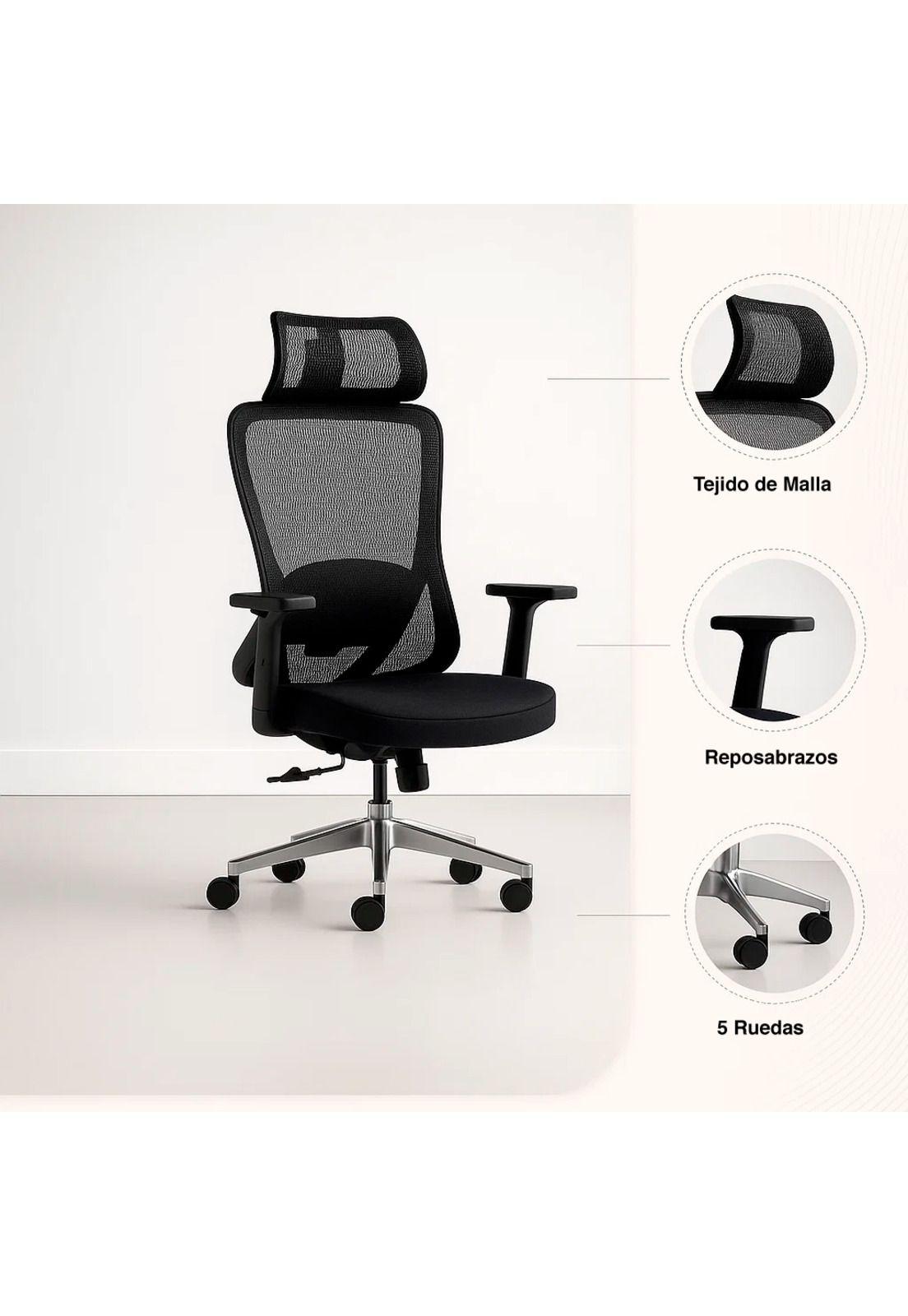 Silla de Oficina Flexor - Negro-3