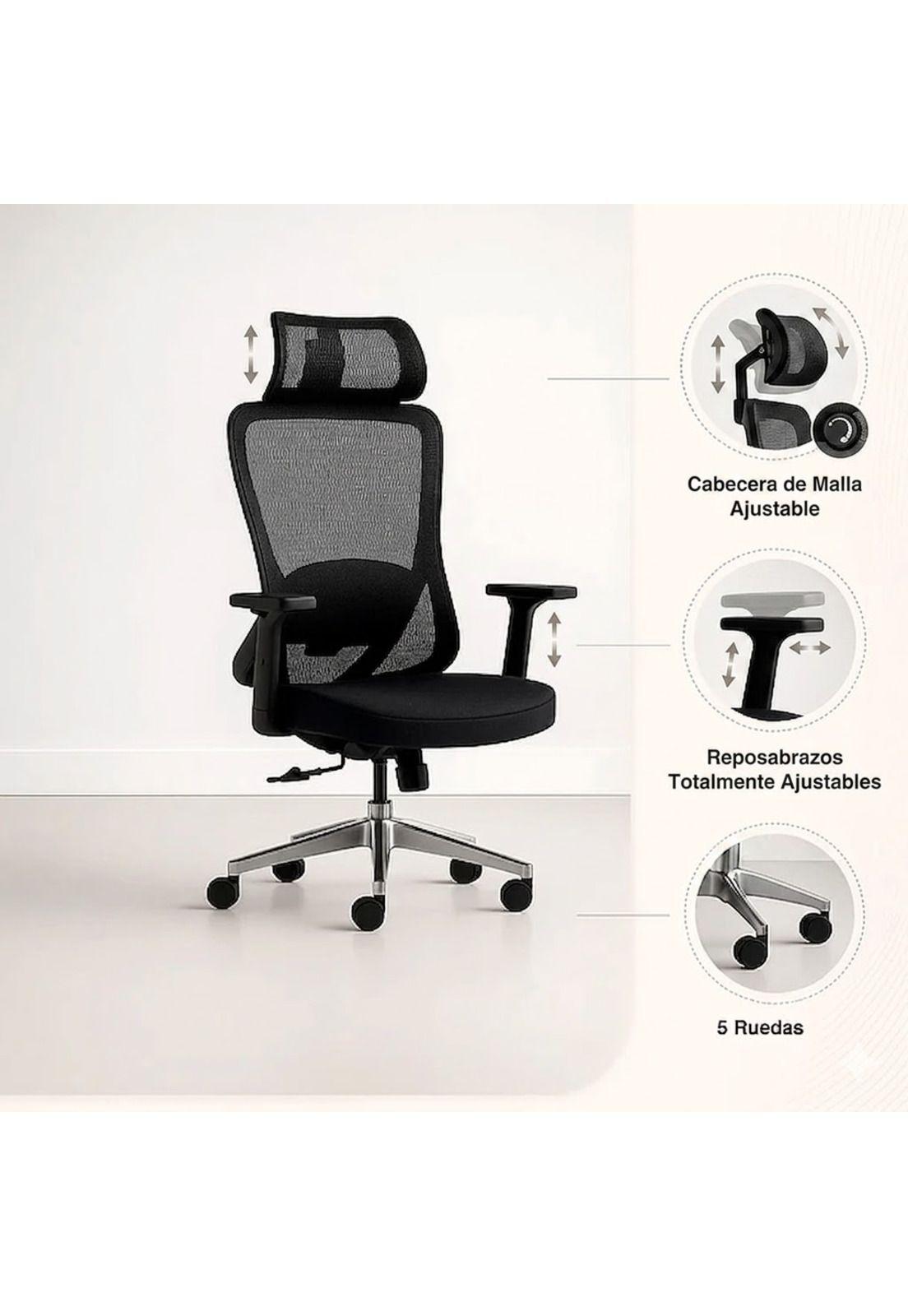 Silla de Oficina Flexor - Negro-4