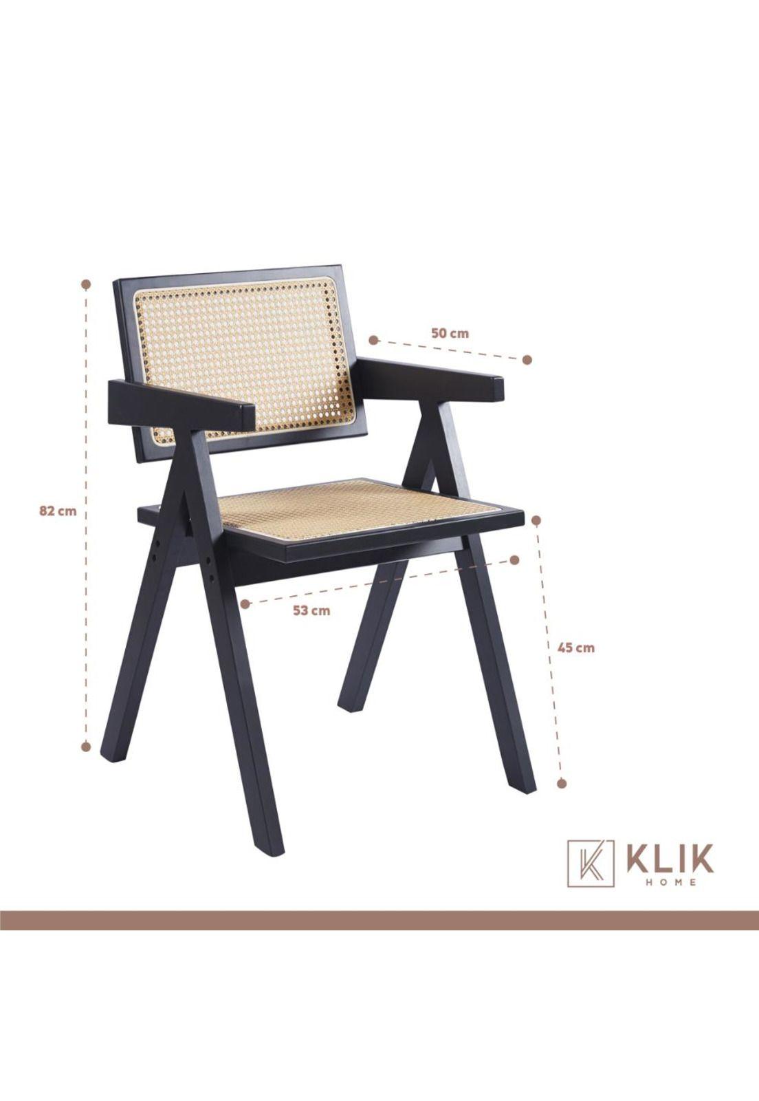 Pack de 4 sillas Chandigarh de madera - Negras-3