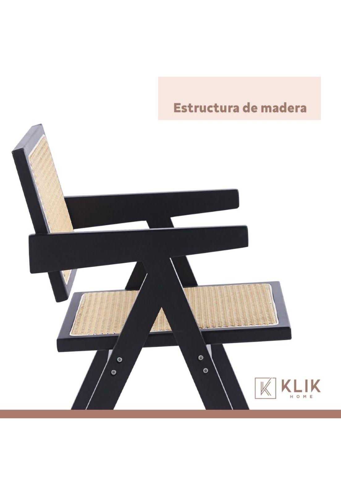 Pack de 4 sillas Chandigarh de madera - Negras-6