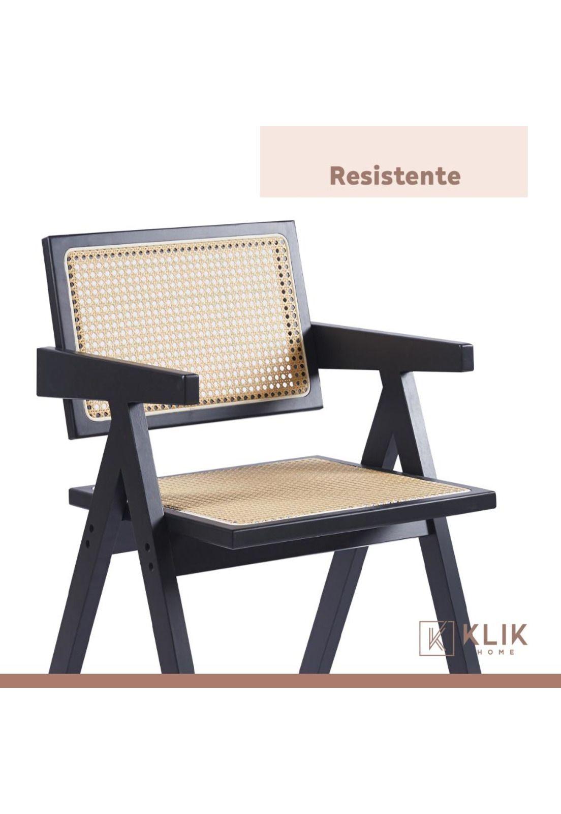 Pack de 4 sillas Chandigarh de madera - Negras-7