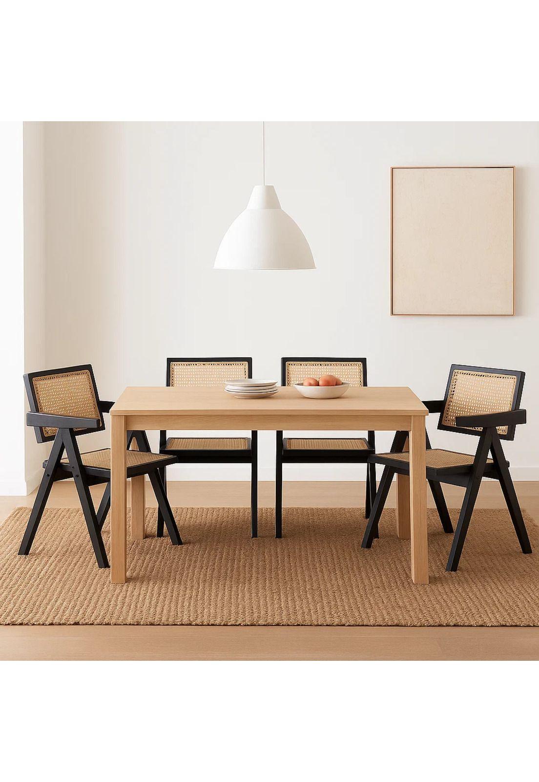 Pack de 4 sillas Chandigarh de madera - Negras-2