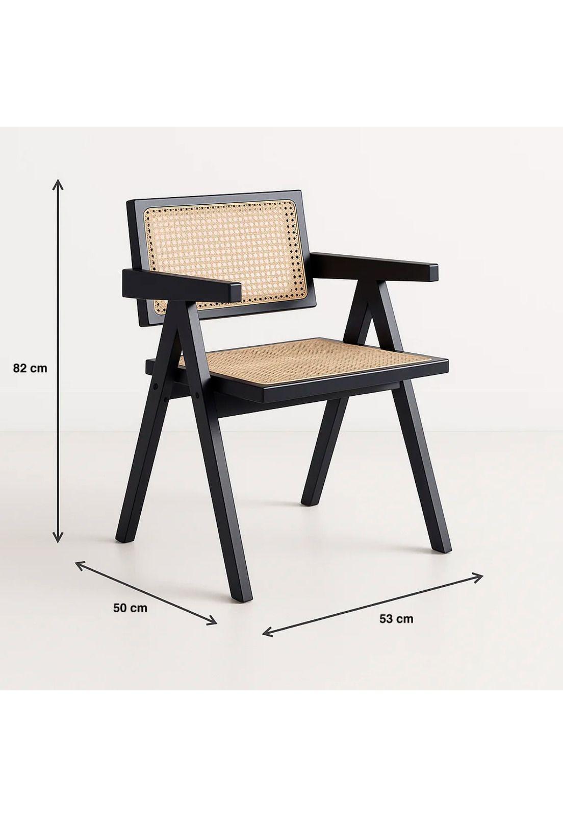 Pack de 4 sillas Chandigarh de madera - Negras-3