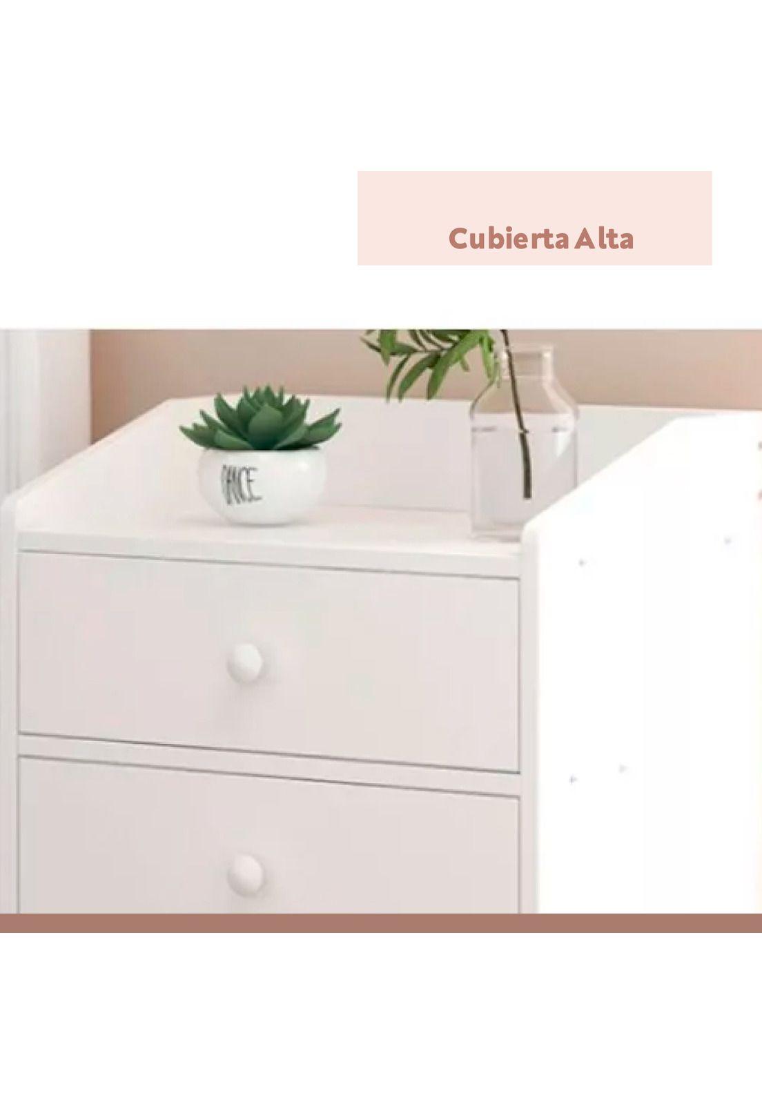 Velador 3 Cajones Blanco S007-4