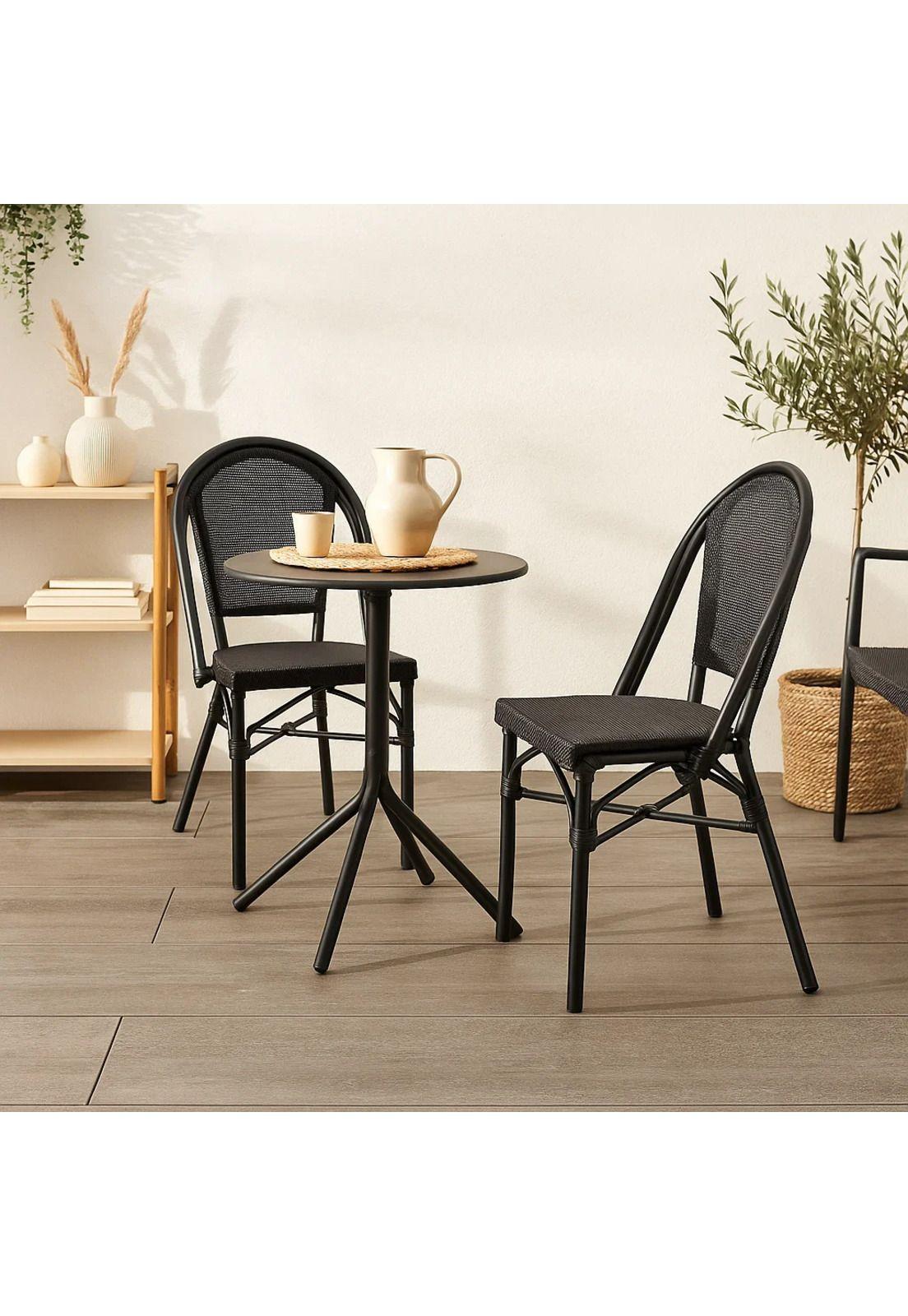 Silla Bistro Parisina Textileno - Negro-2