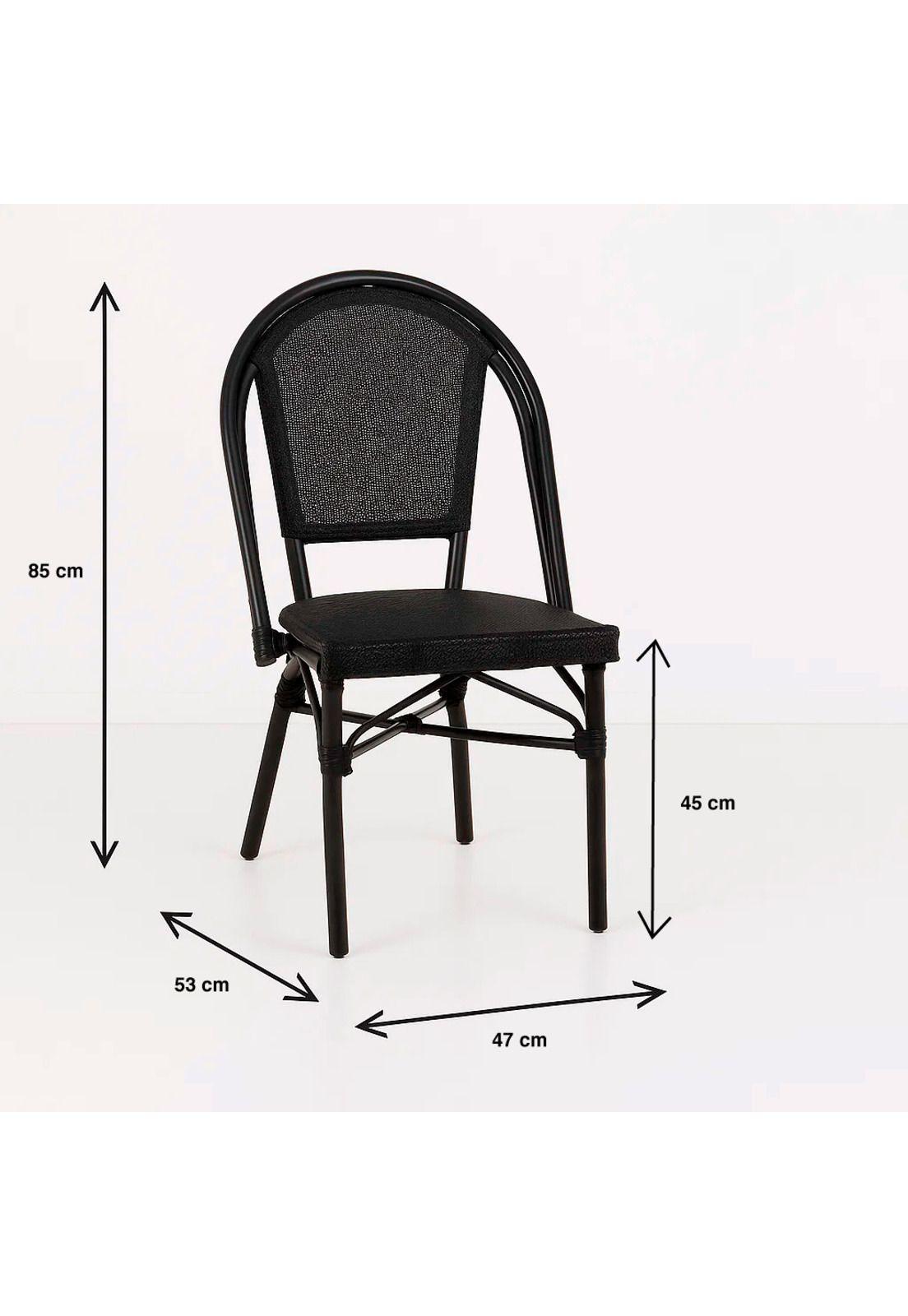 Silla Bistro Parisina Textileno - Negro-7