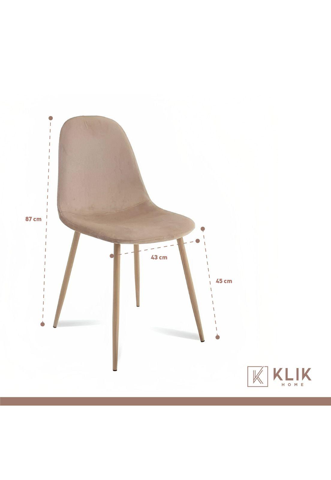 Comedor mesa de vidrio 120x80 + 6 Sillas Spoon Terciopelo beige-5