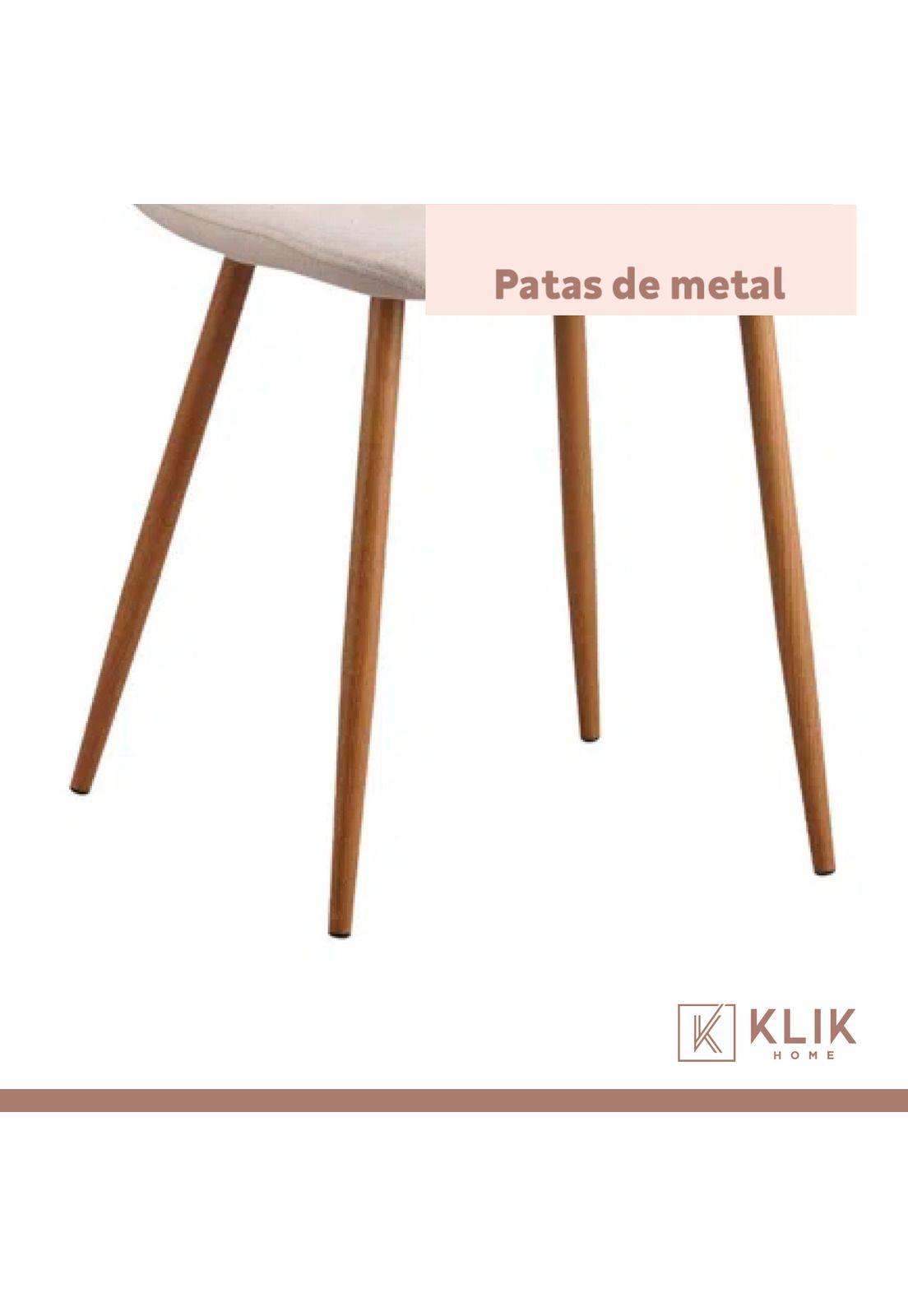 Pack de 4 Sillas Spoon Terciopelo - Crema-6