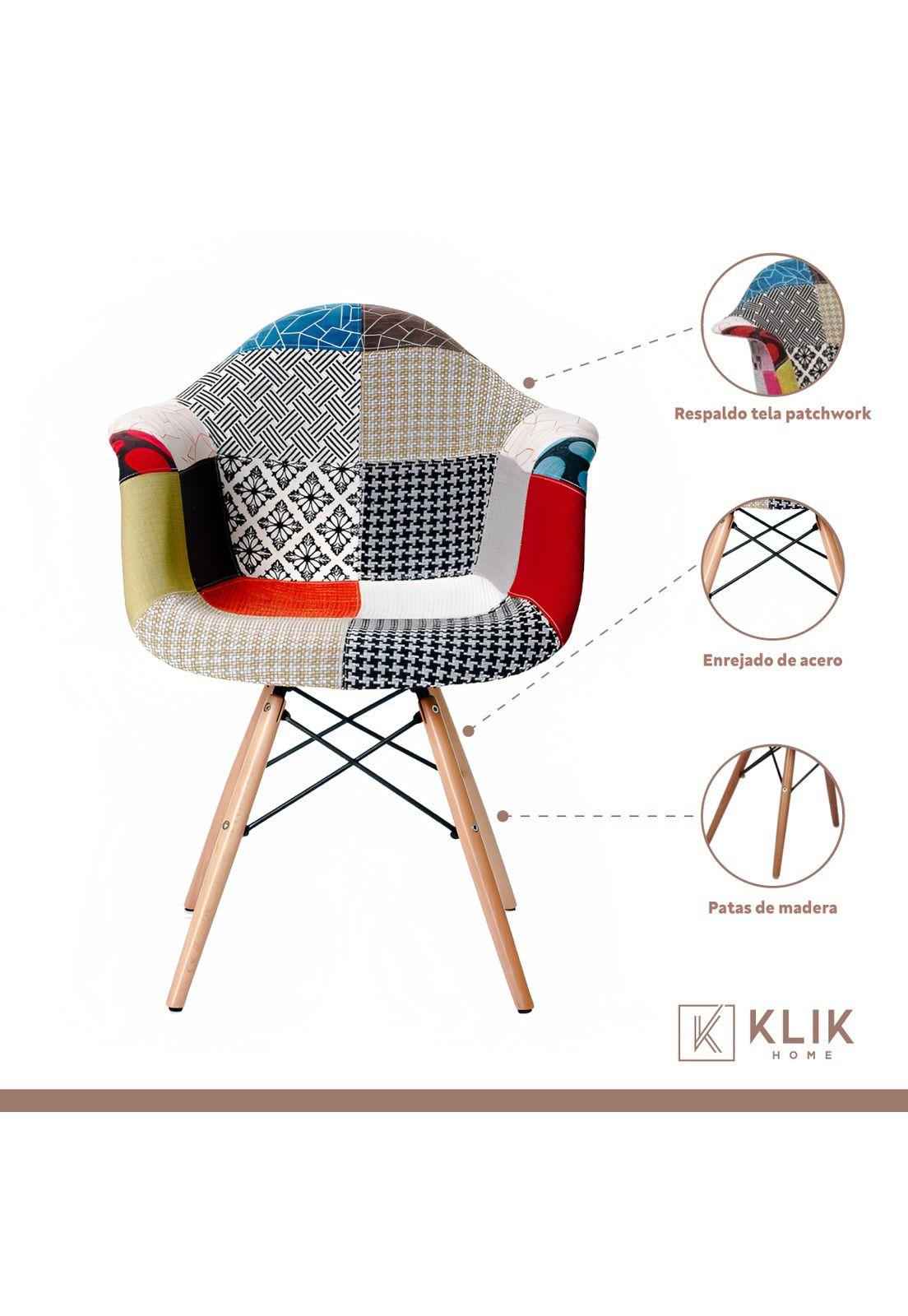Butaca Sitial Eames Patchwork - Tradicional-2