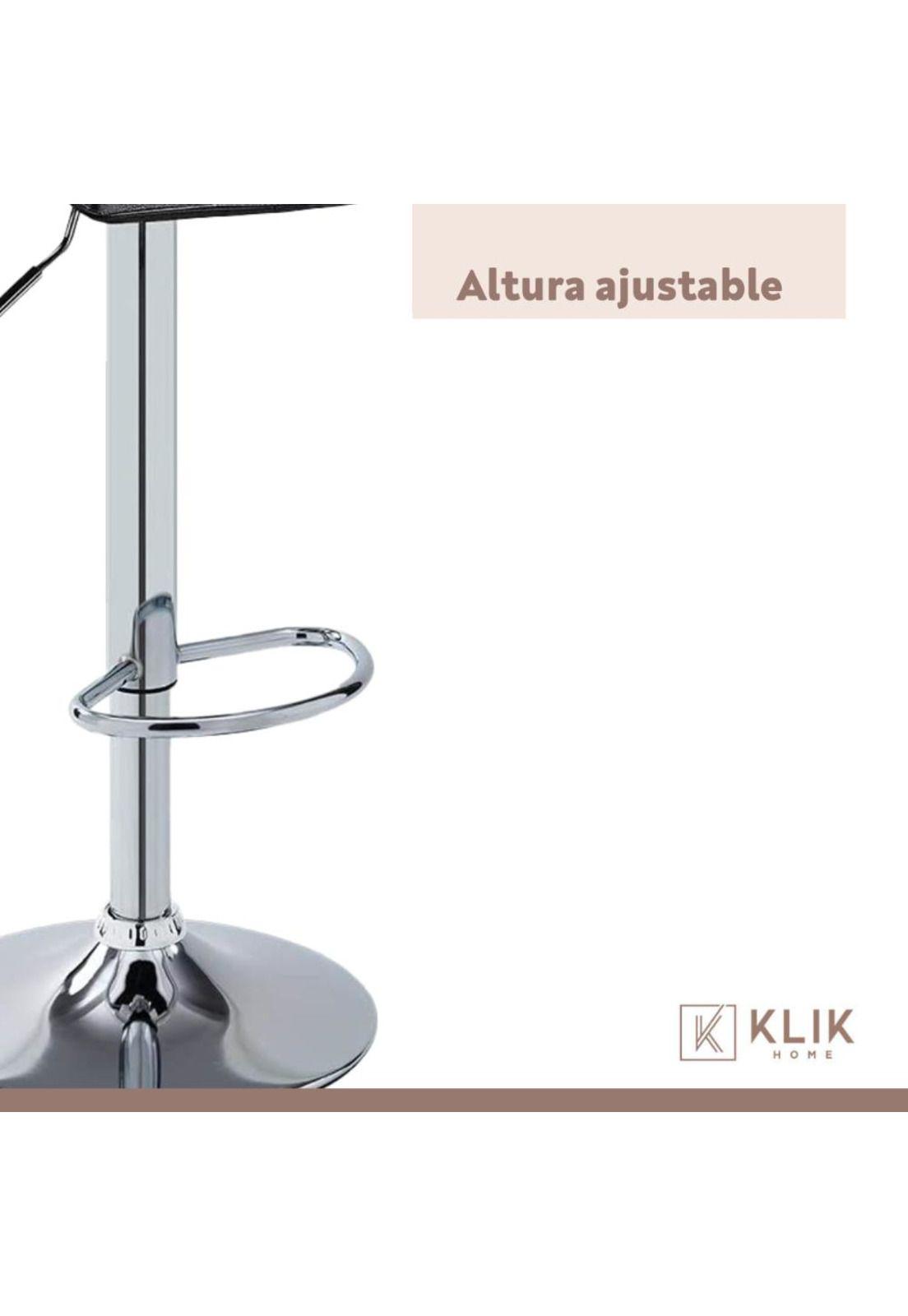 Taburete Piso de Bar Ajustable Simply - Negro-5