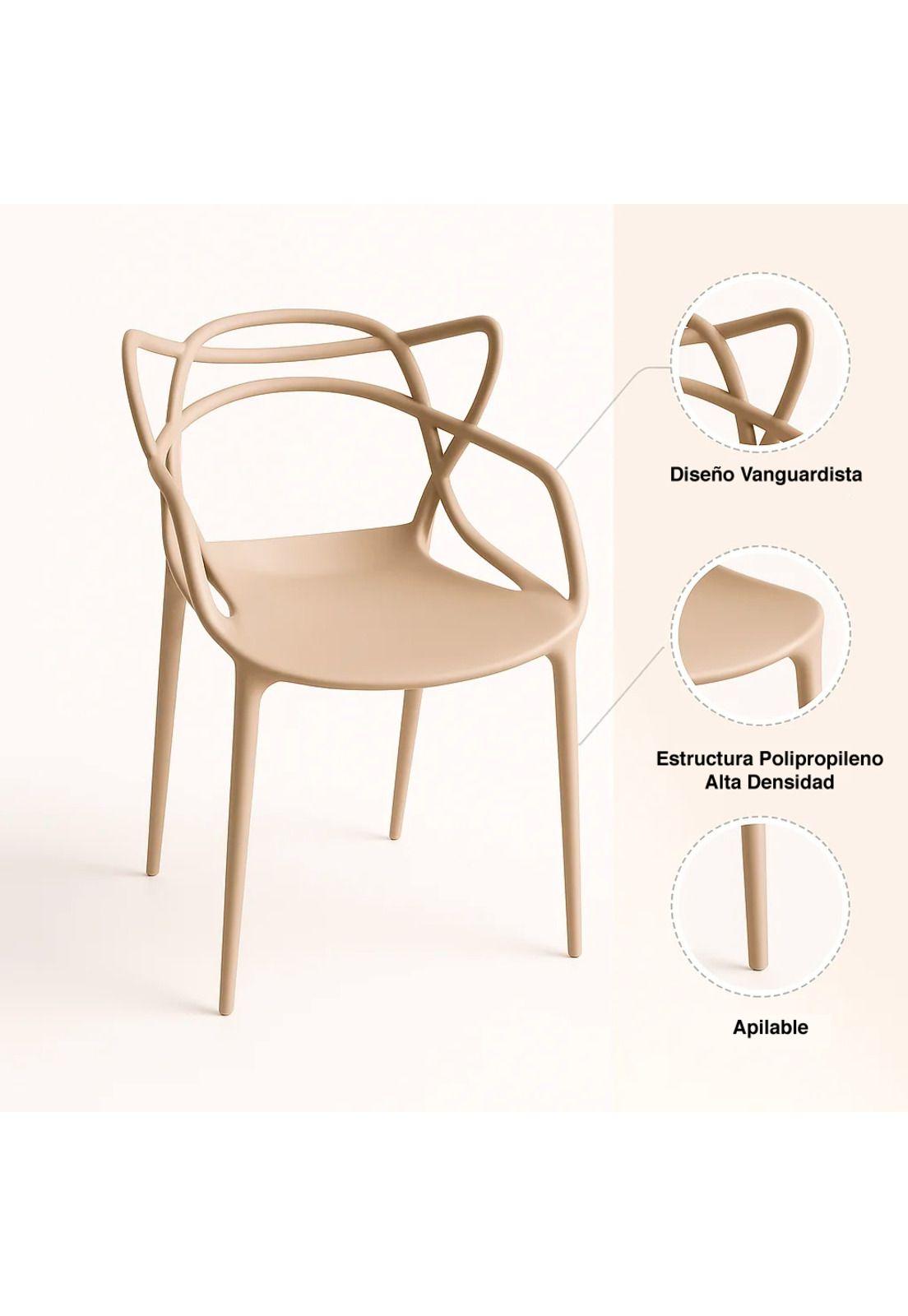 Silla de Terraza o comedor Master - Beige-4