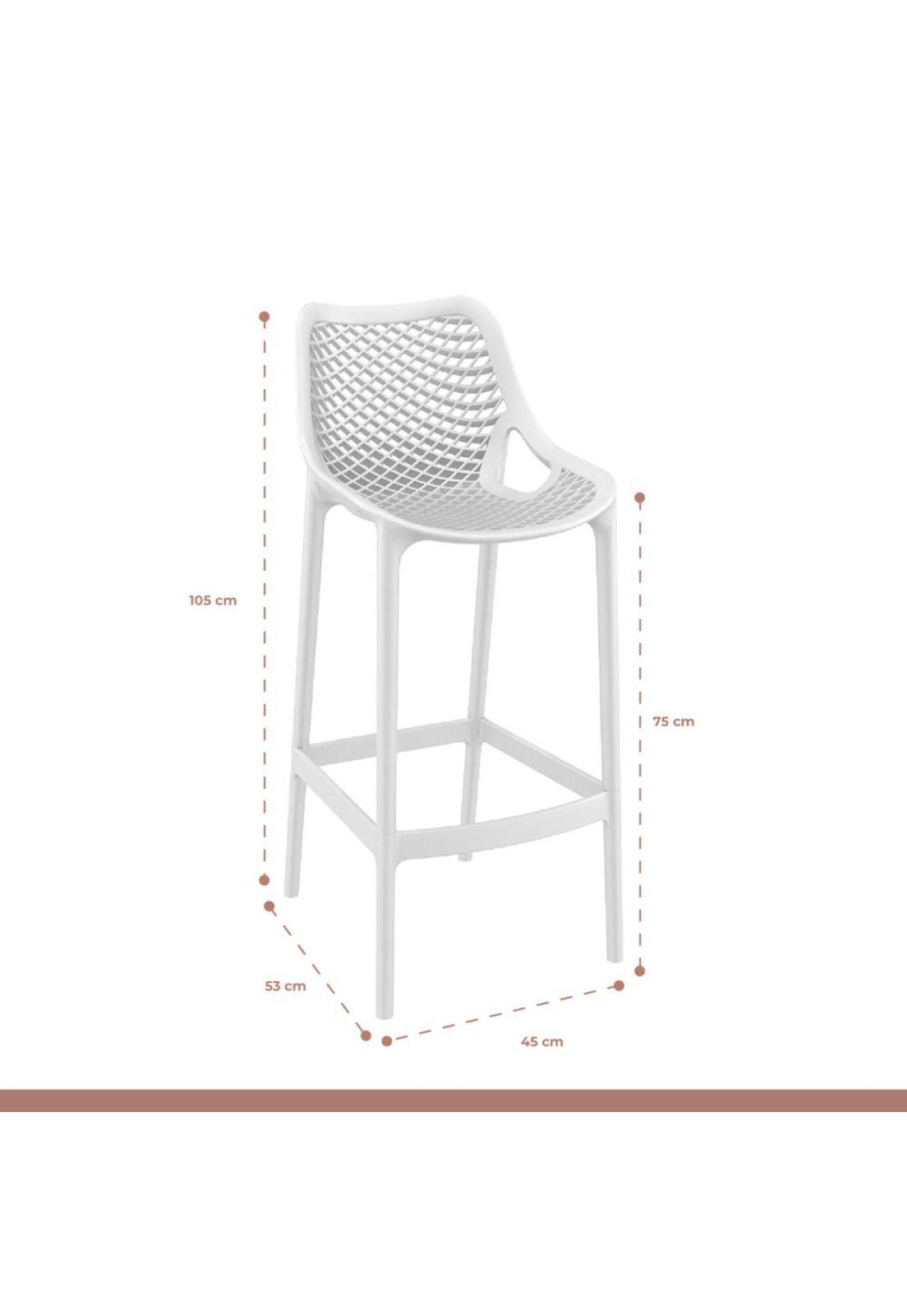 Pack de 4 Taburetes Piso de Bar Terraza Exterior Air Berlín-3