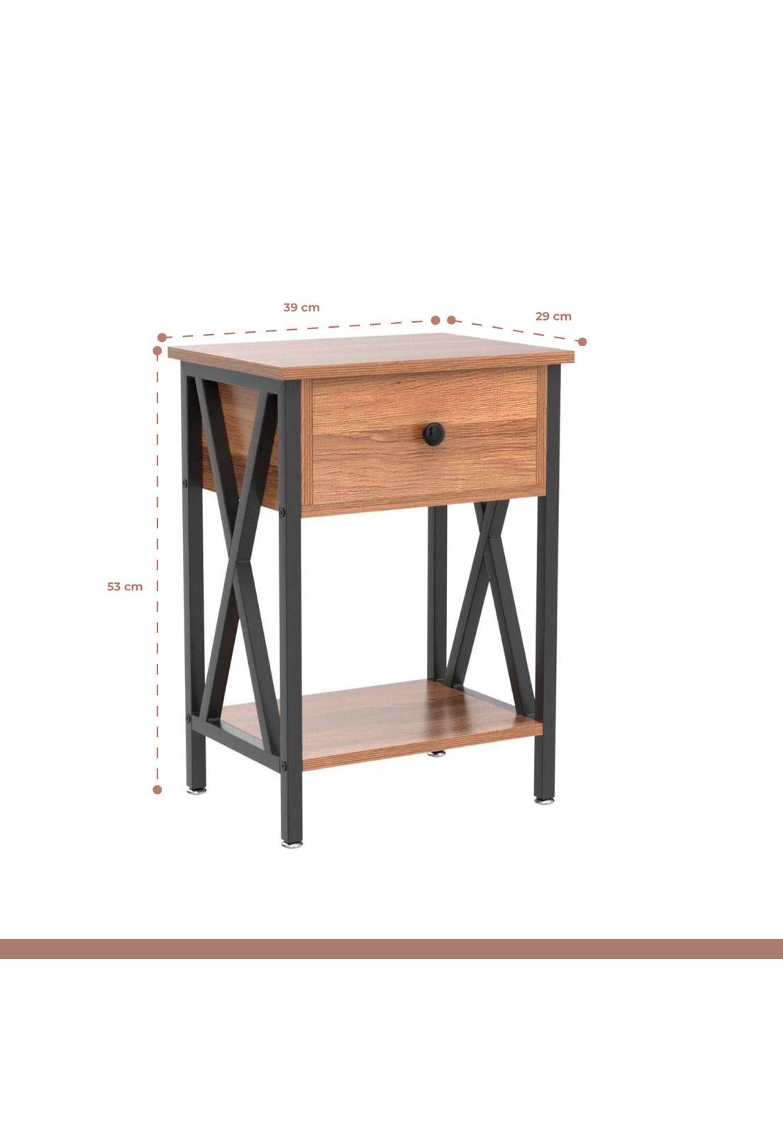 Pack de 2 Veladores industrial cross-3