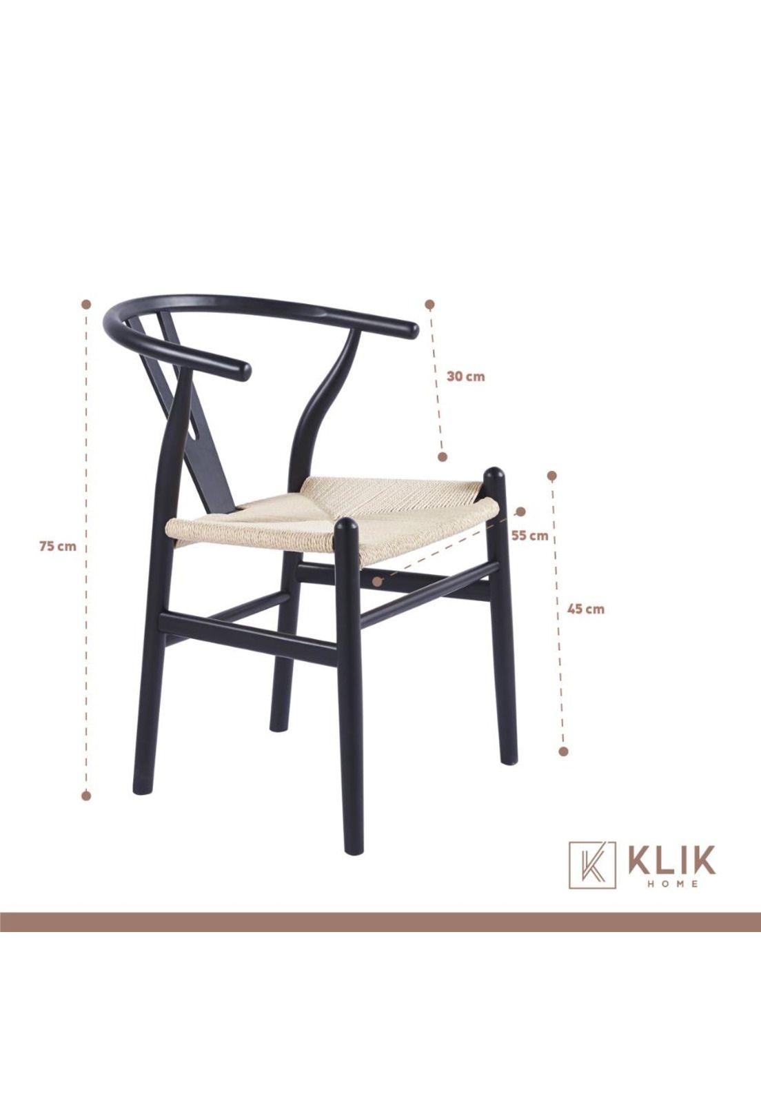 Pack 2 Sillas Wishbone Madera - Negra-3