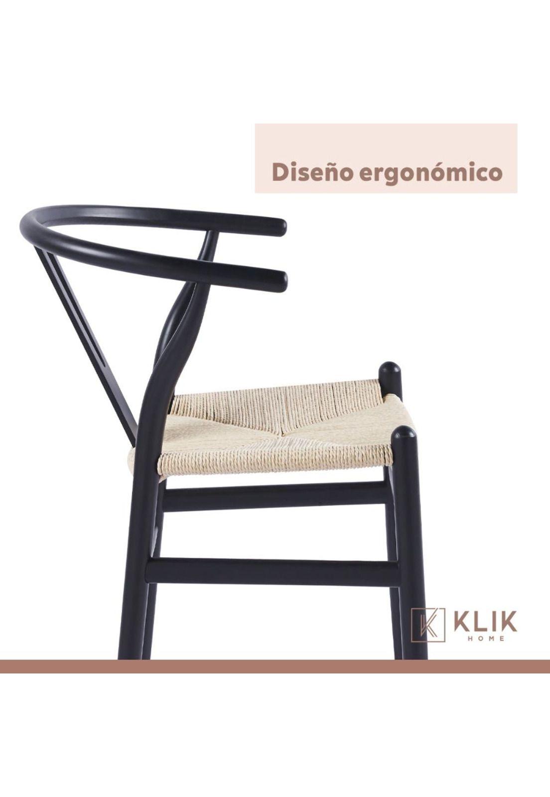 Pack 2 Sillas Wishbone Madera - Negra-4