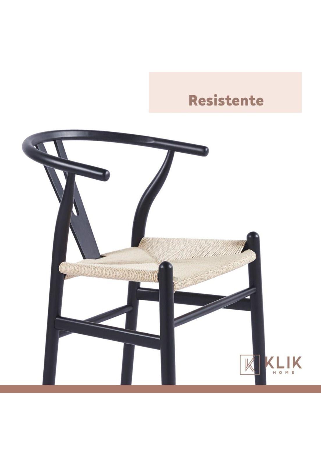 Pack 2 Sillas Wishbone Madera - Negra-5