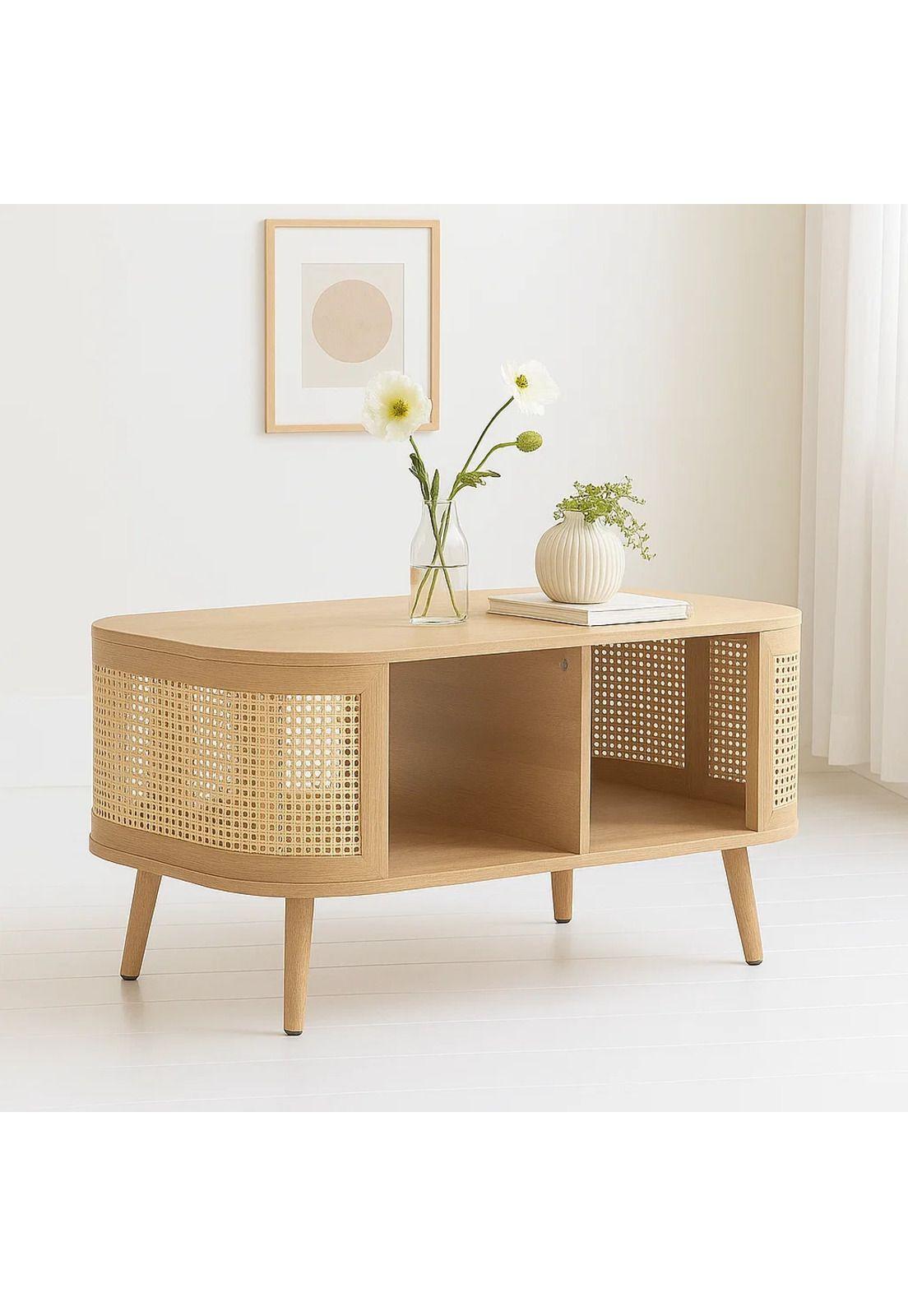 Mesa de Centro Siena Rattan - Natural-1