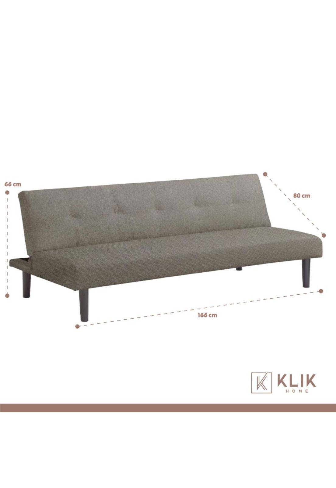 Futón Sofá Cama 2 cuerpos Sofía - Lino Gris-3
