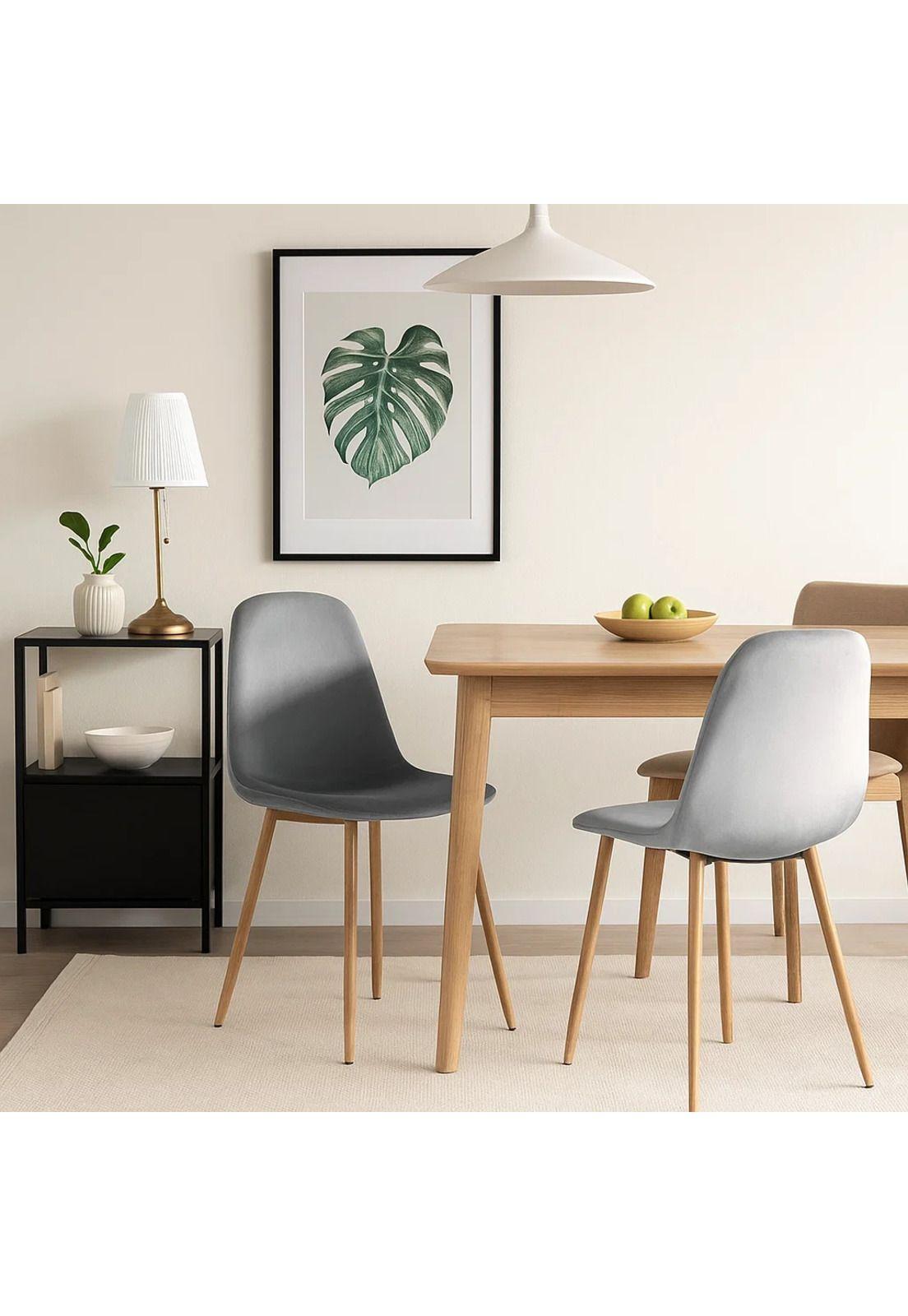 Pack de 2 Sillas Spoon Terciopelo - Gris-2