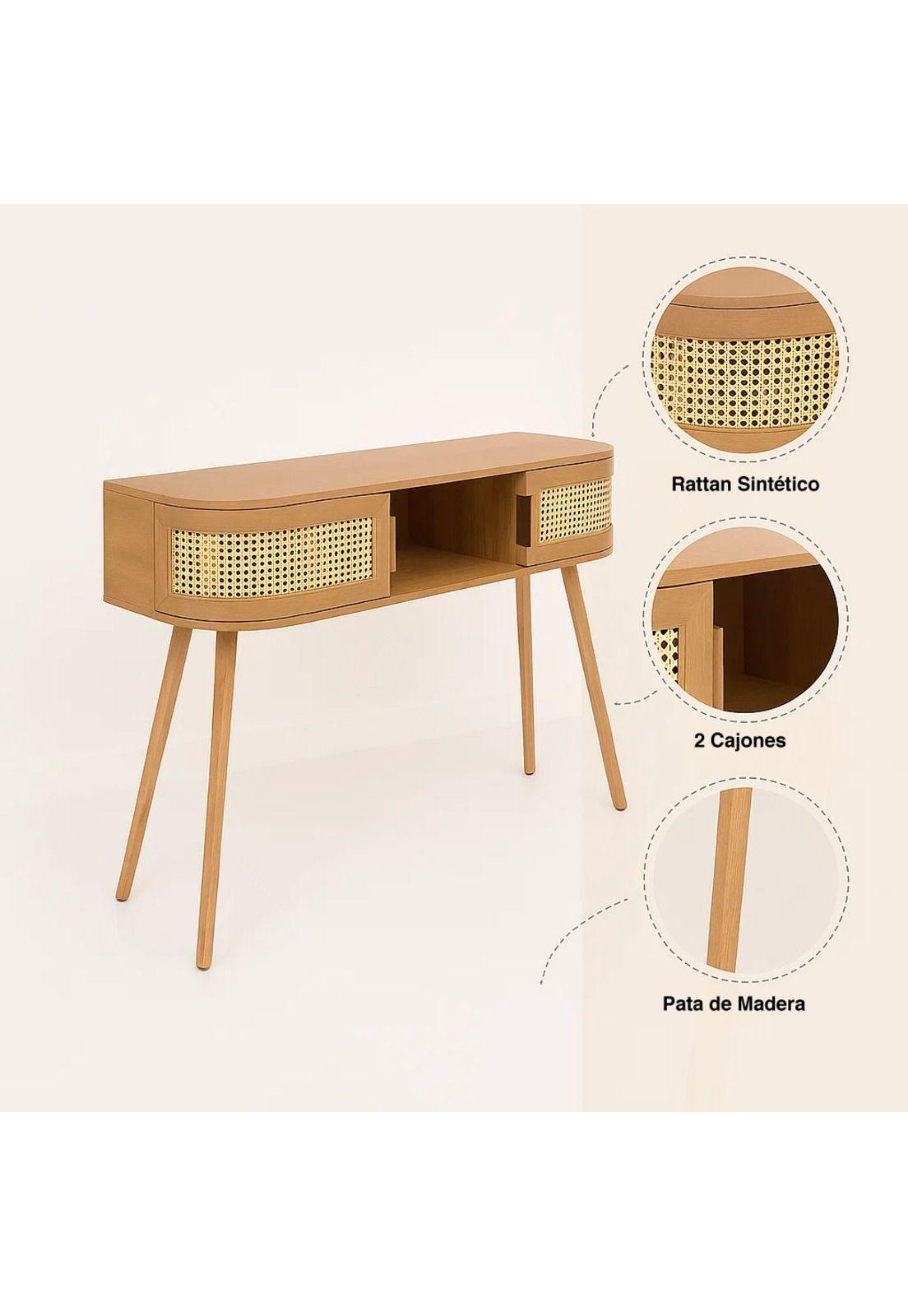 Escritorio Siena Rattan - Natural-4