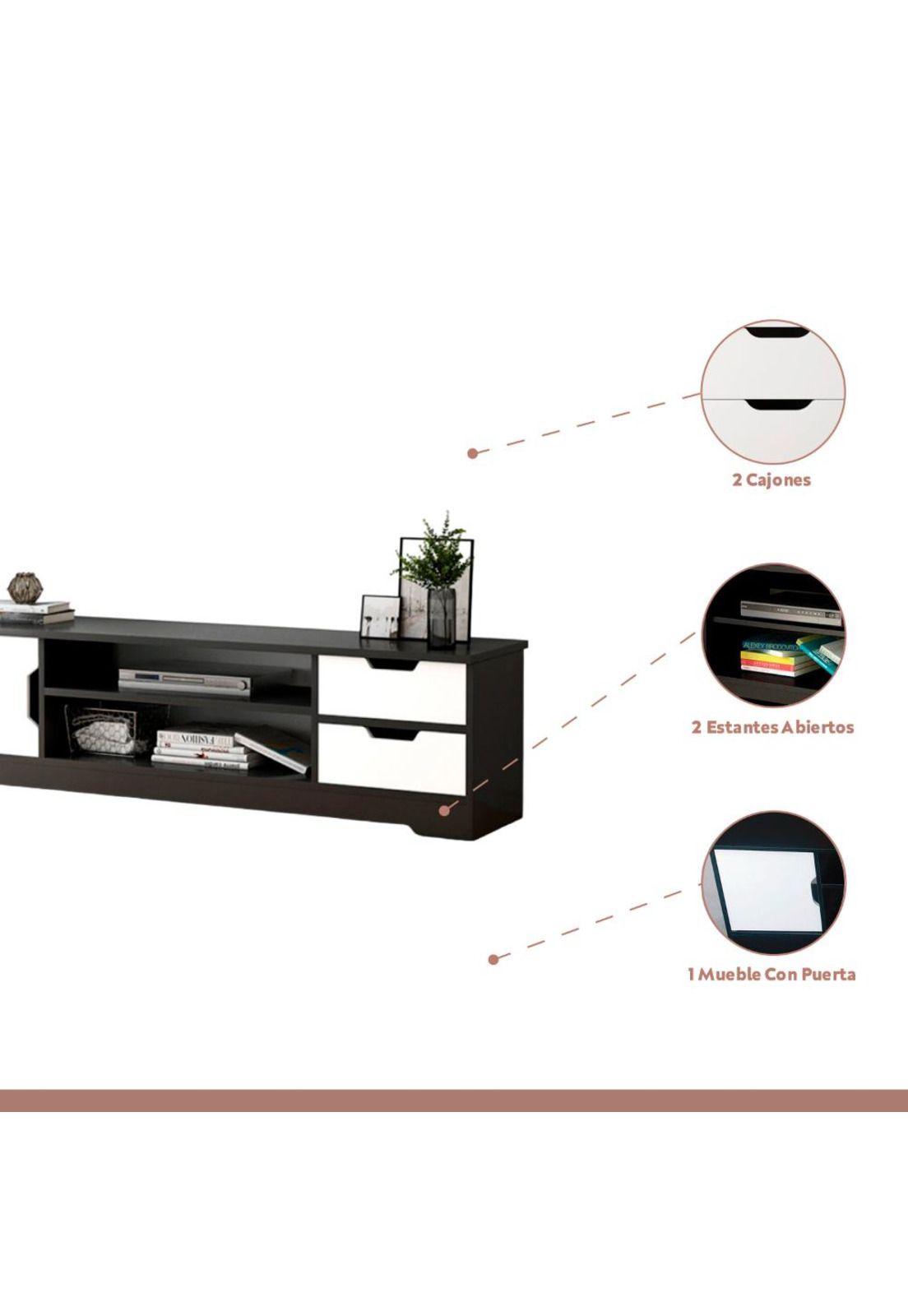Rack de TV o Buffet con Cajones Night Black-2