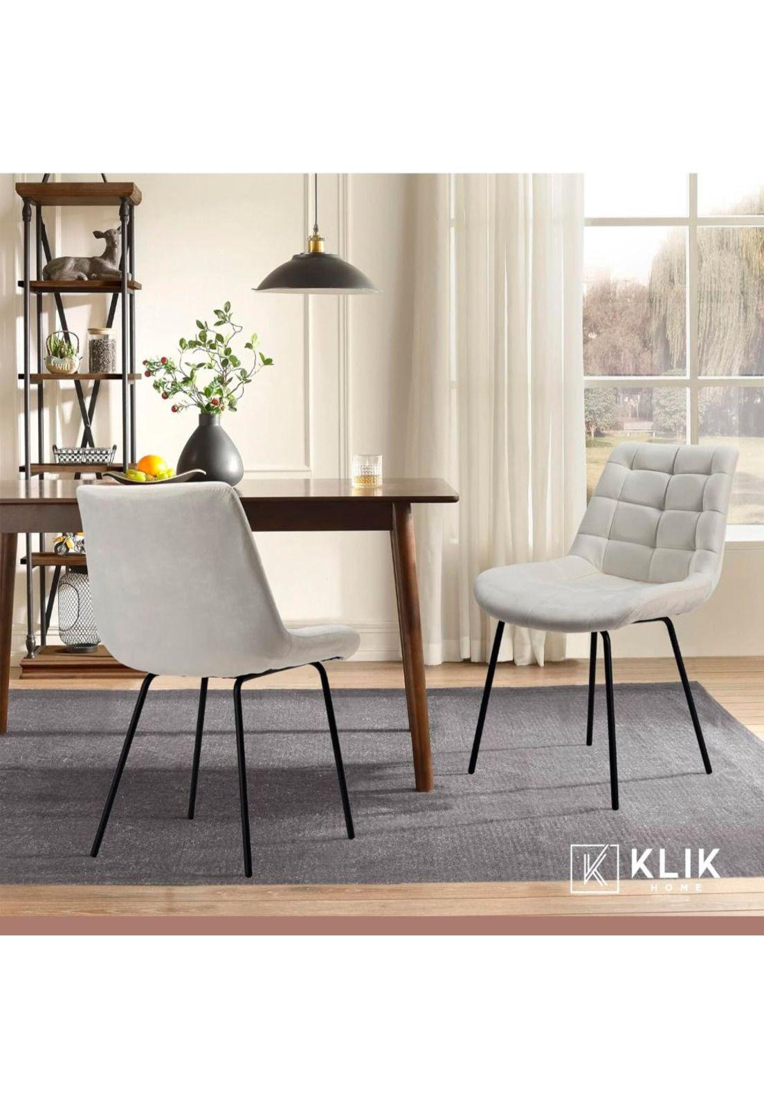 Pack de 4 Sillas de Comedor Macron Acolchada Terciopelo - Beige-7