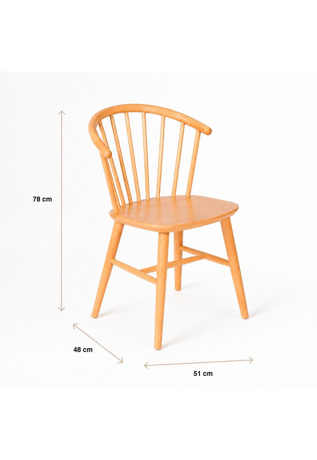 Silla Lykke de Madera - Natural-3