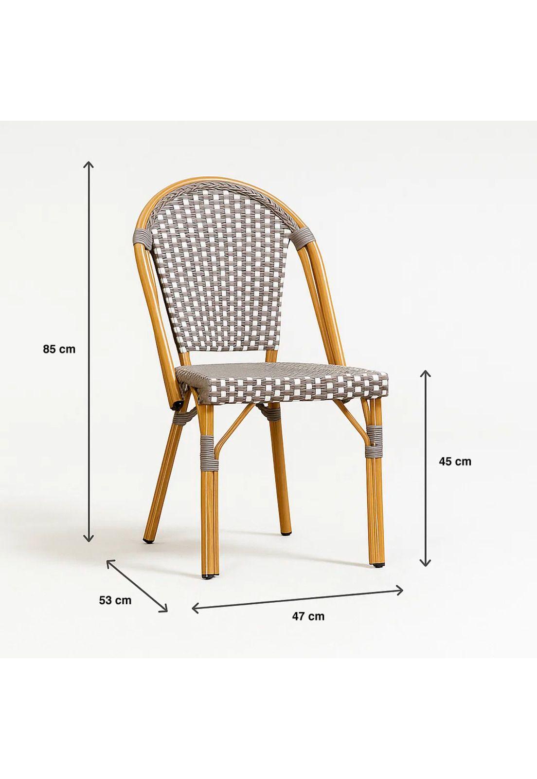 Silla Bistro de Exterior Resistente al Agua y al Sol-3