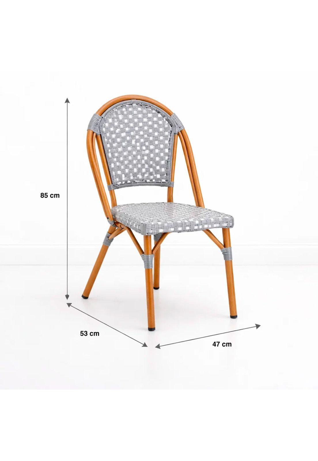 Silla Bistro de Exterior Resistente al Agua y al Sol-3