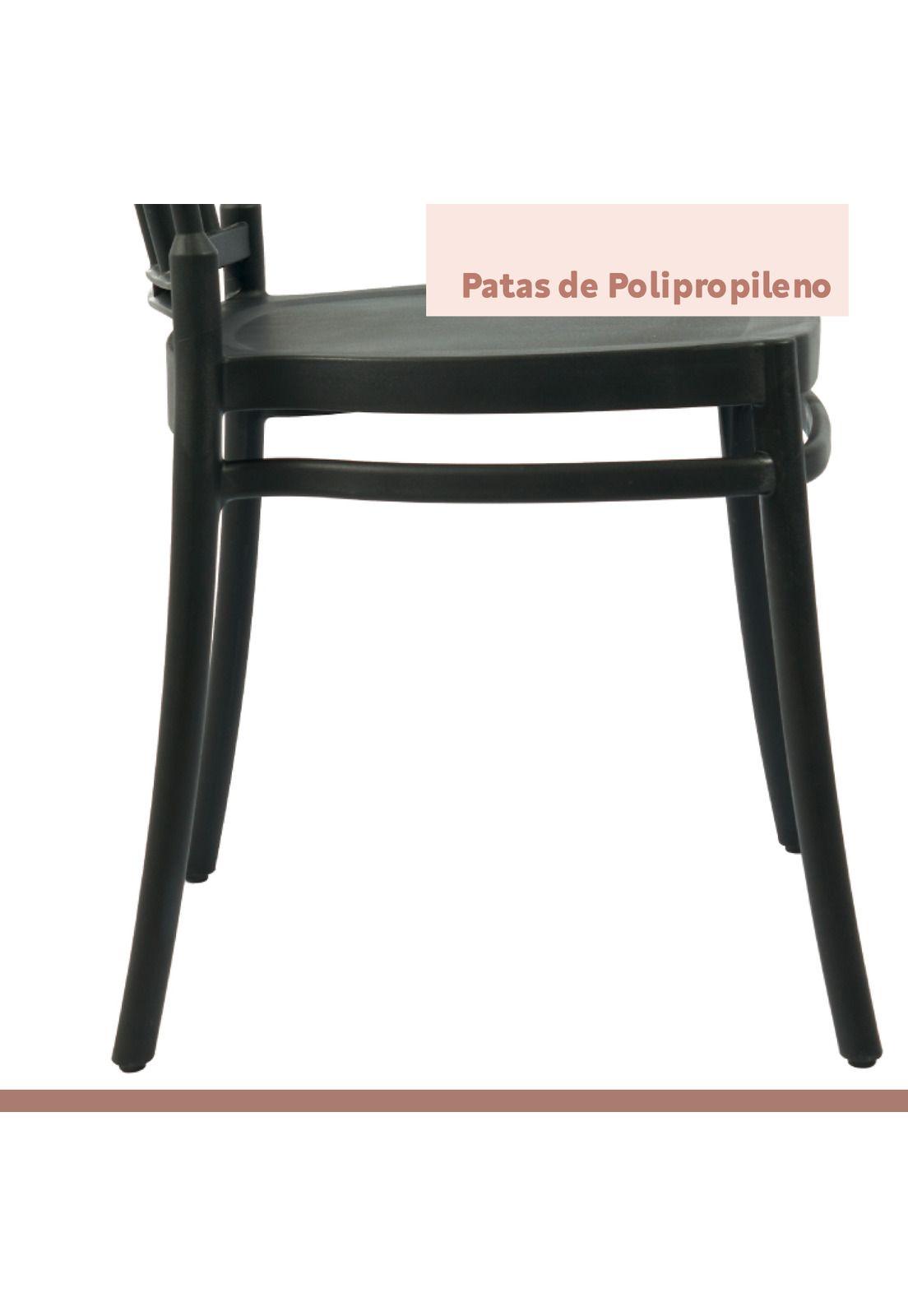 Silla Windsor Polipropileno - Negra-6
