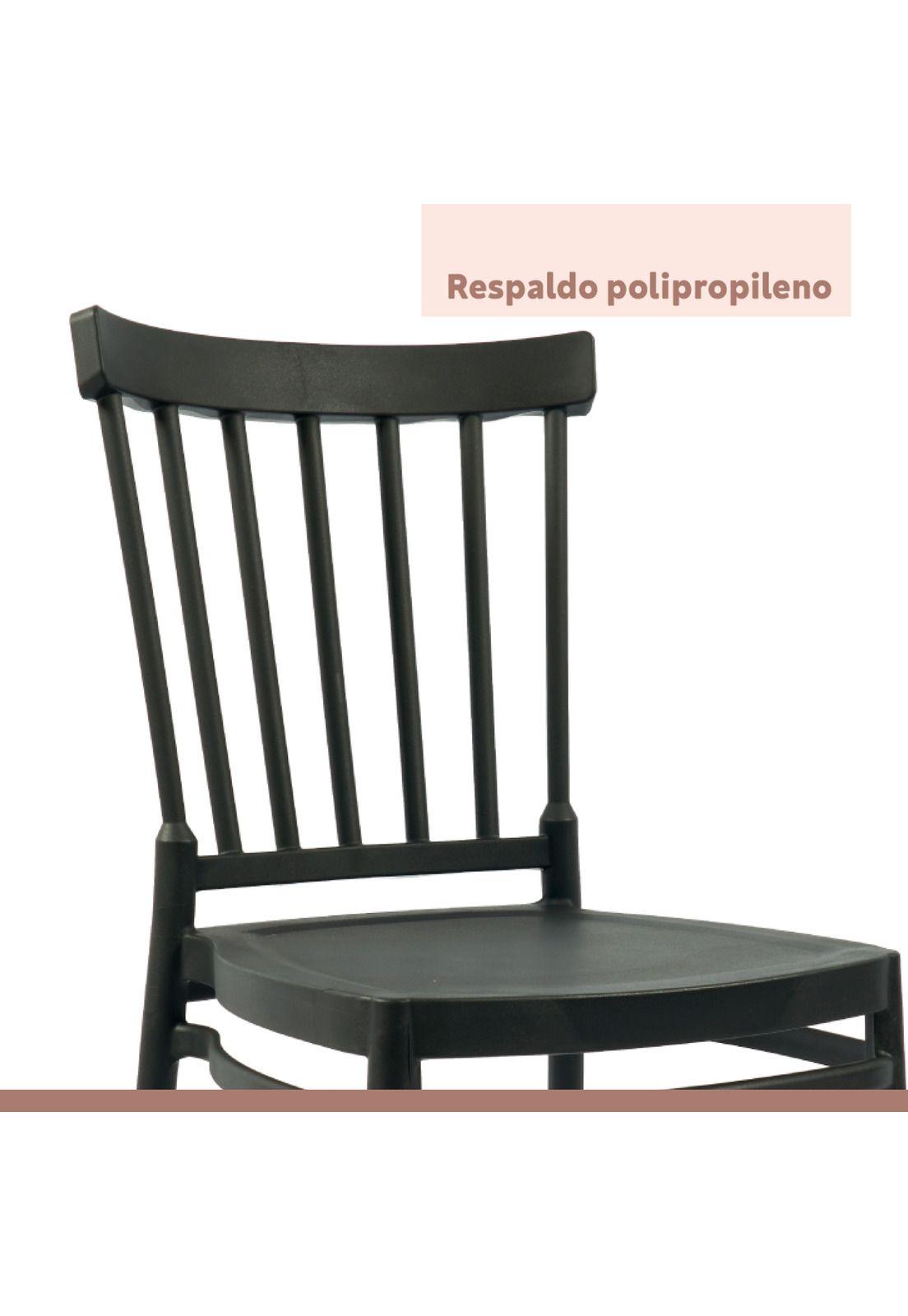Silla Windsor Polipropileno - Negra-4