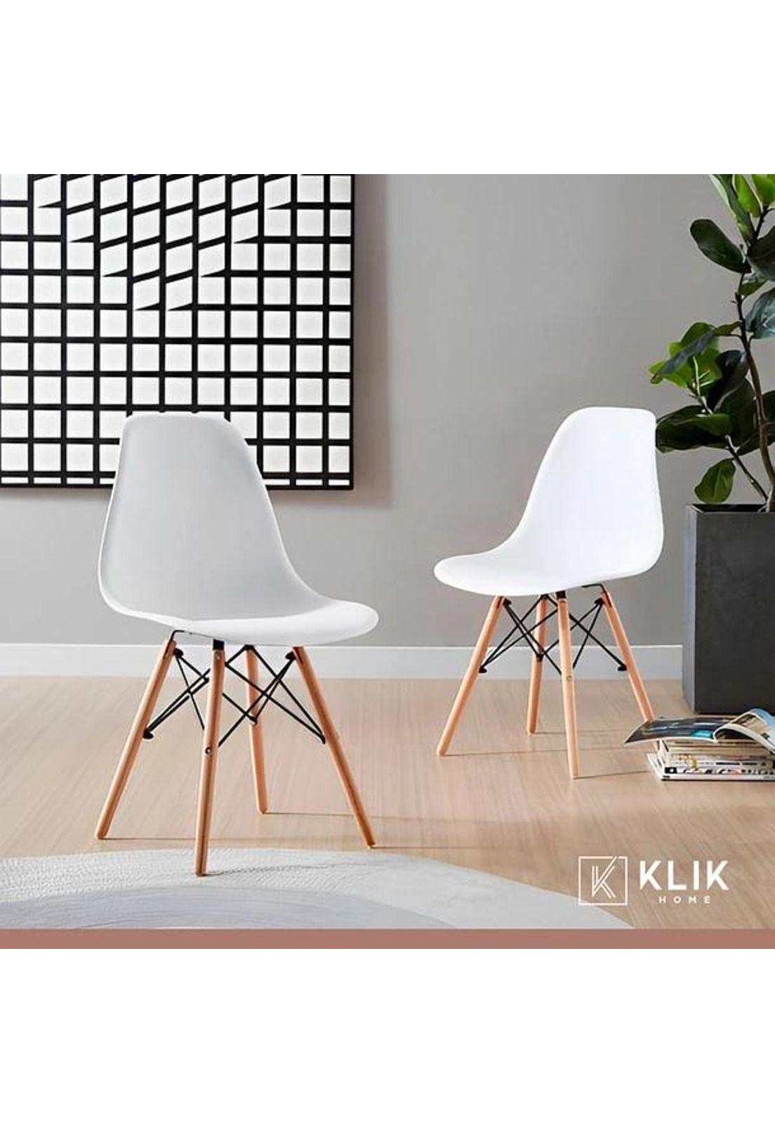 Comedor Mesa de Vidrio Nórdica 140x90 cm + 6 Sillas Eames Blancas-7