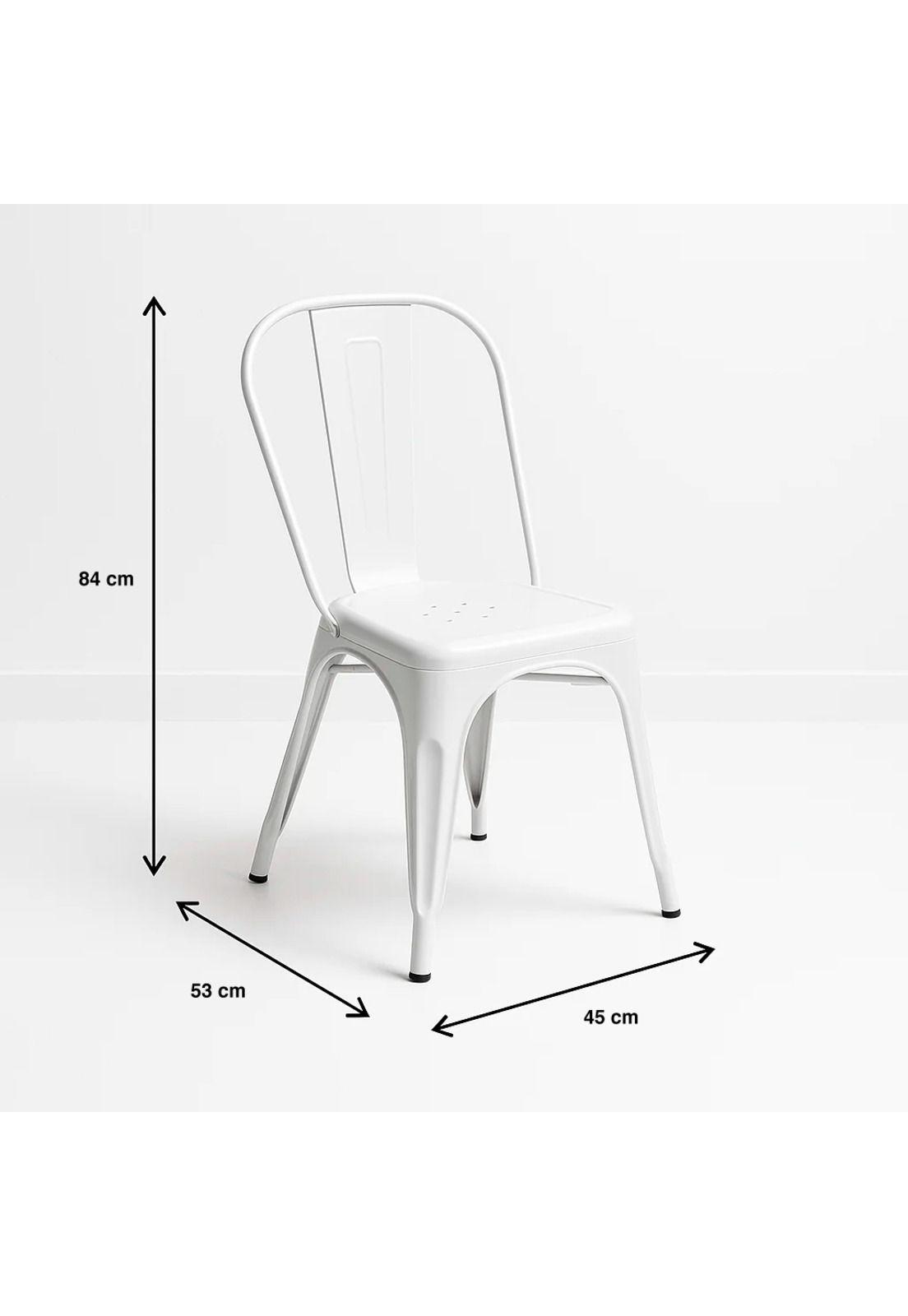 Silla Tolix de Comedor o Terraza Exterior - Blanca-3