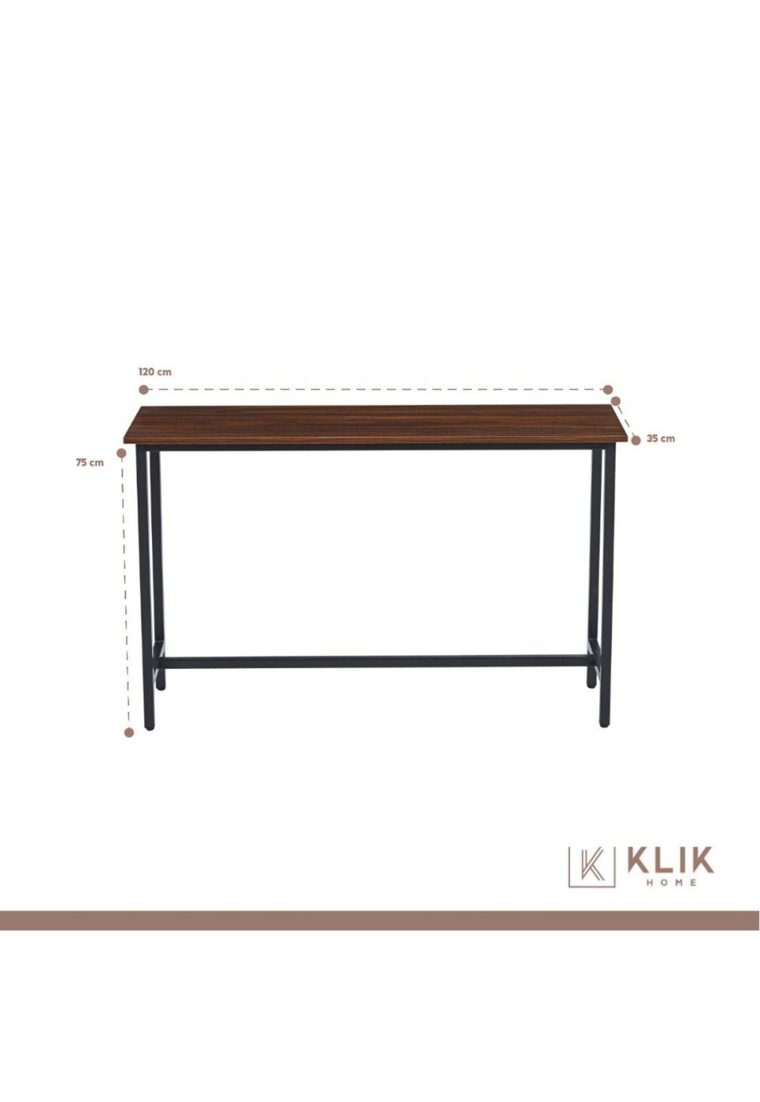 Mesa de Arrimo o Bar Alta Rustik - Madera Oscura Walnut-3
