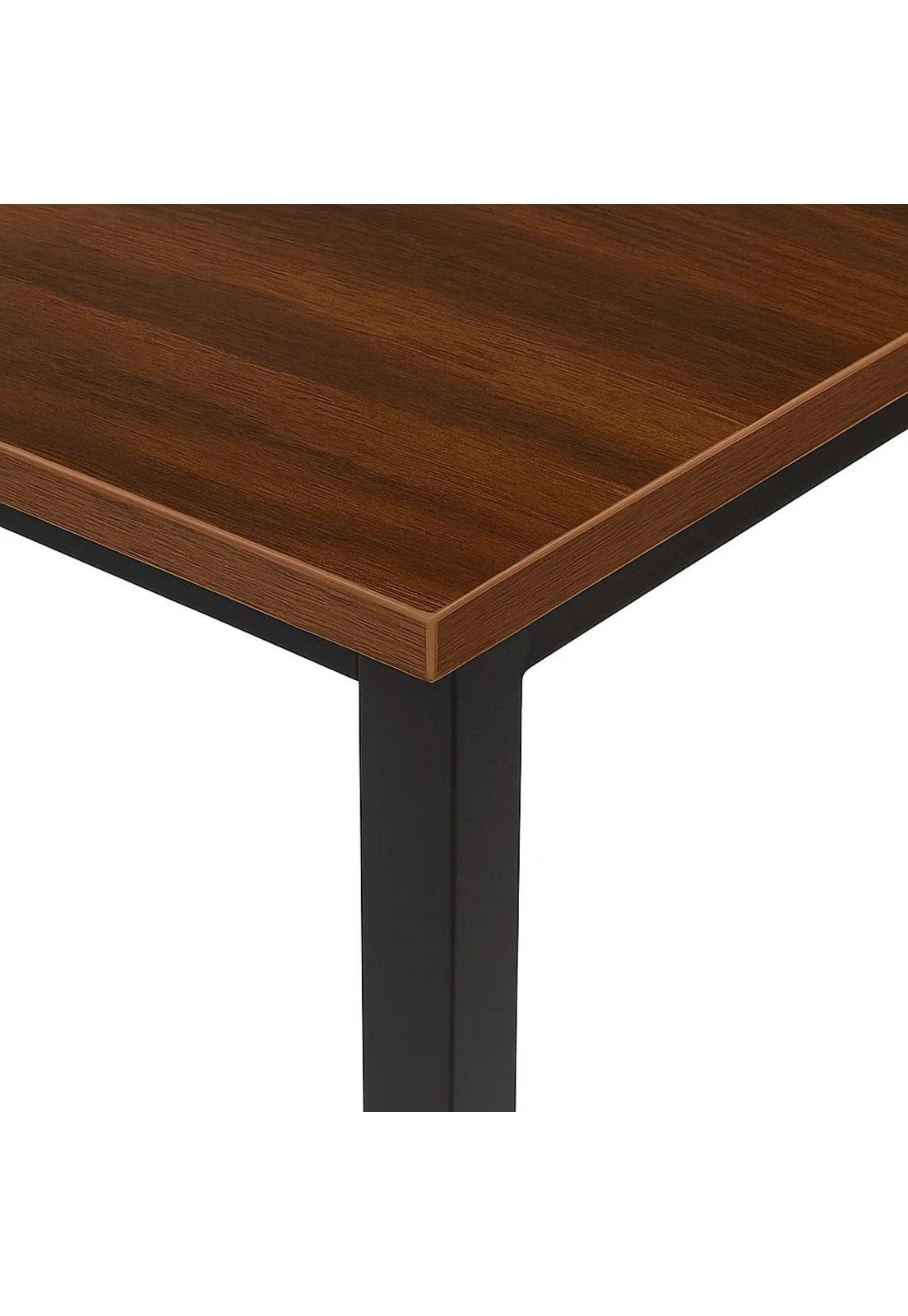 Mesa de Arrimo o Bar Alta Rustik - Madera Oscura Walnut-5