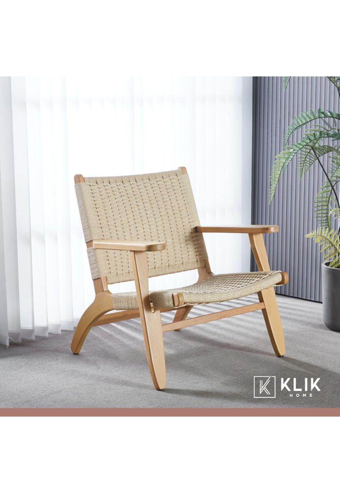 Butaca Sitial Danesa Wegner - Madera Hilo de Cuerda-7